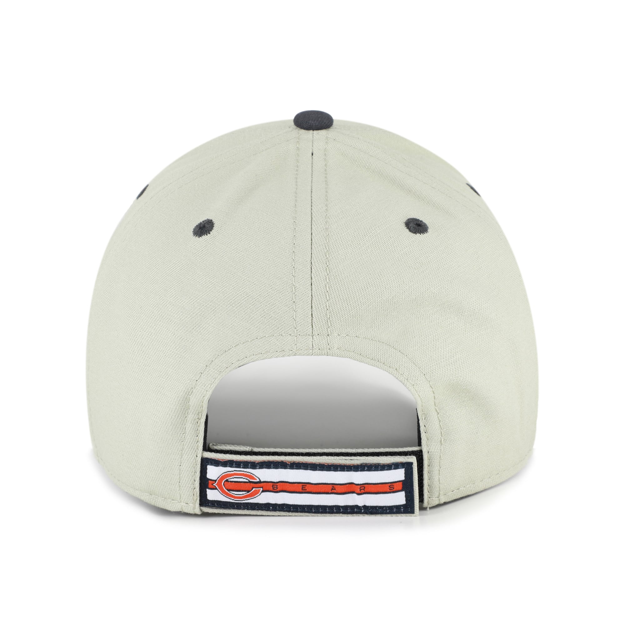 Men's '47 Gray/Black Chicago Bears Half Block Text MVP Adjustable Hat