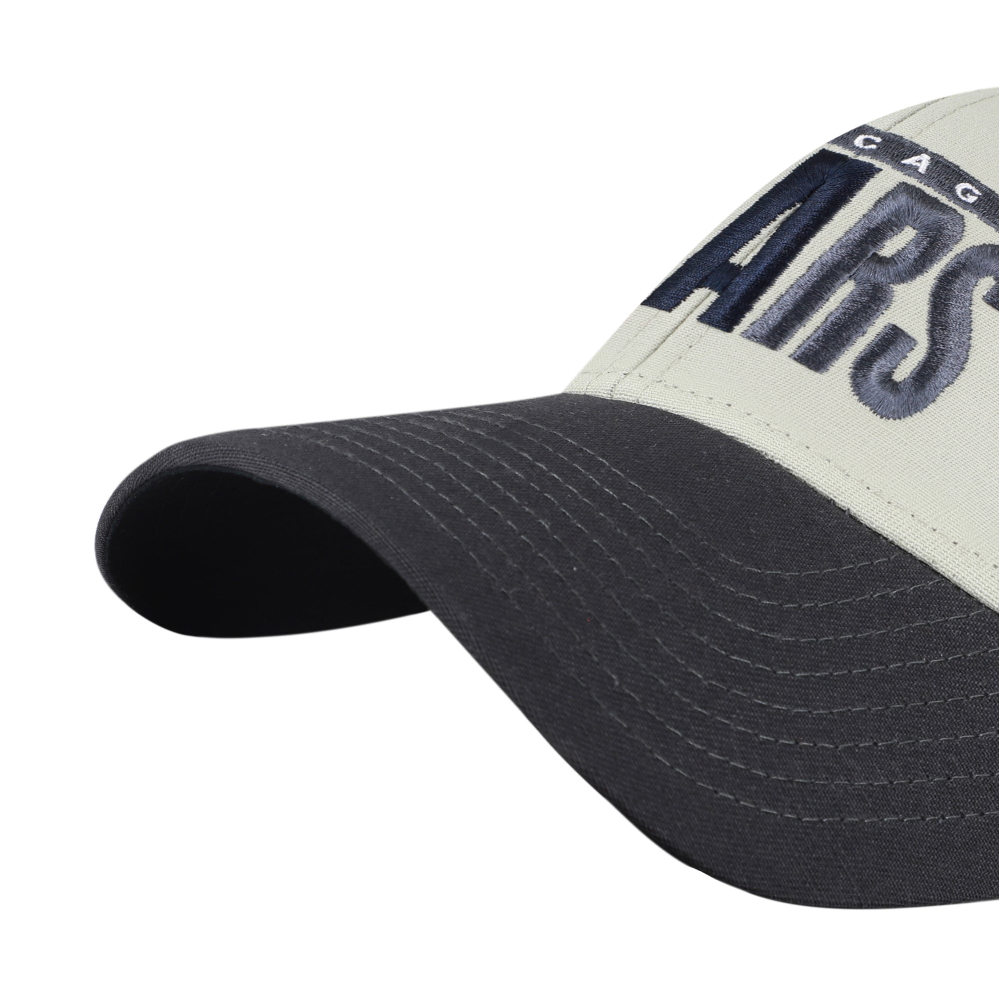 Men's '47 Gray/Black Chicago Bears Half Block Text MVP Adjustable Hat