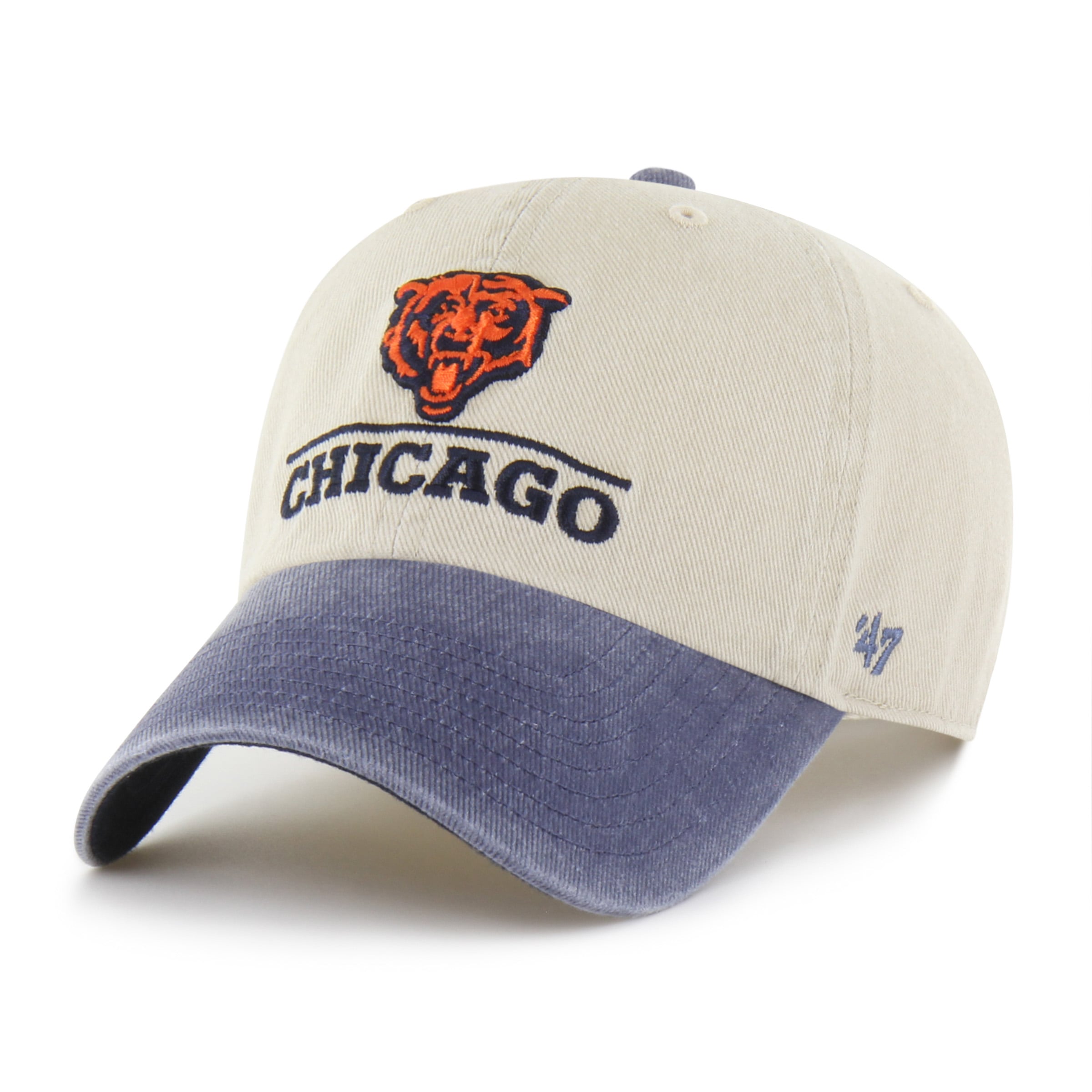 Casquette ajustable pour homme « 47 Natural Chicago Bears Logo Line Clean Up »