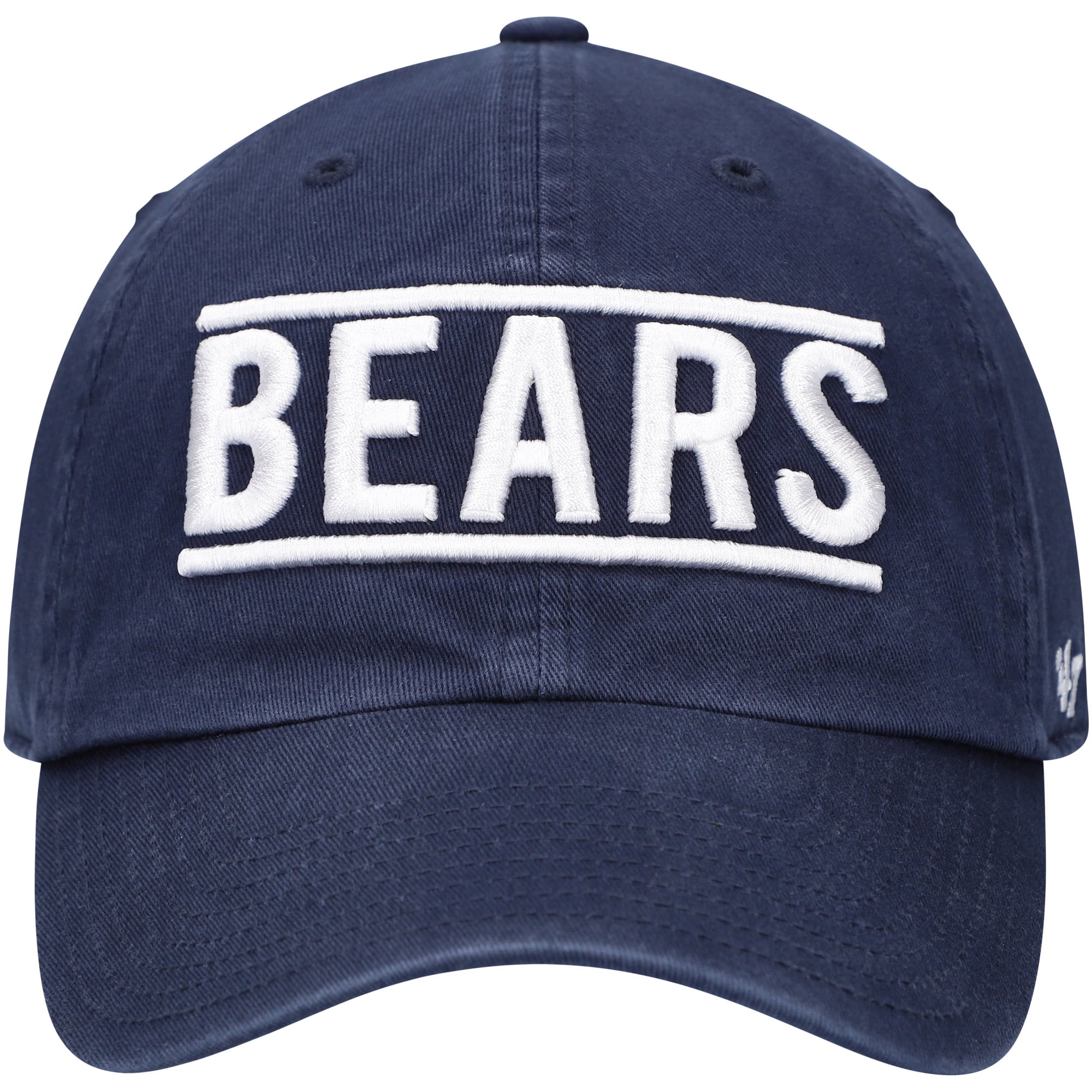 Men's '47 Navy Chicago Bears Clean Up Script Adjustable Hat