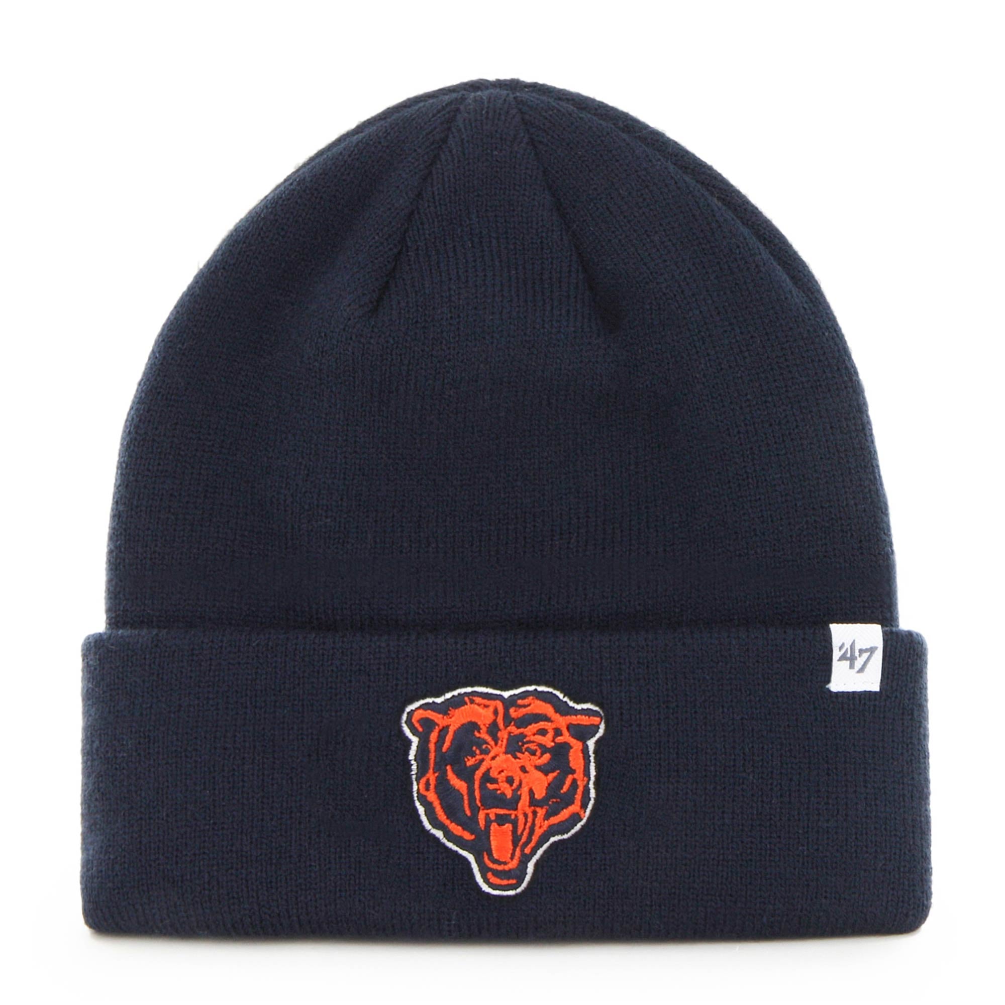 Bonnet à revers basique Chicago Bears, bleu marine, modèle 47, logo alternatif principal