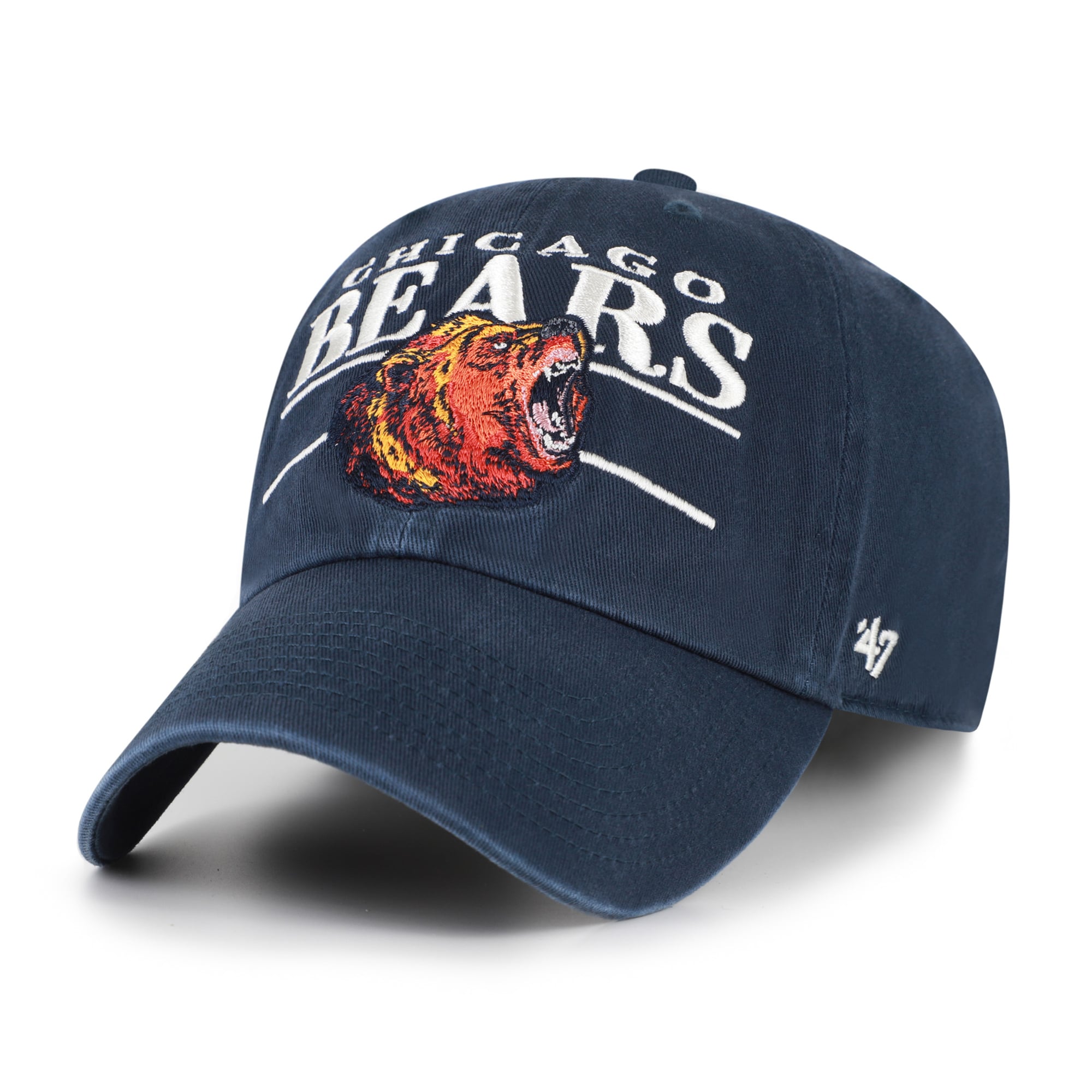 Men's '47 Navy Chicago Bears Throwback Graphic Clean Up Adjustable Hat
