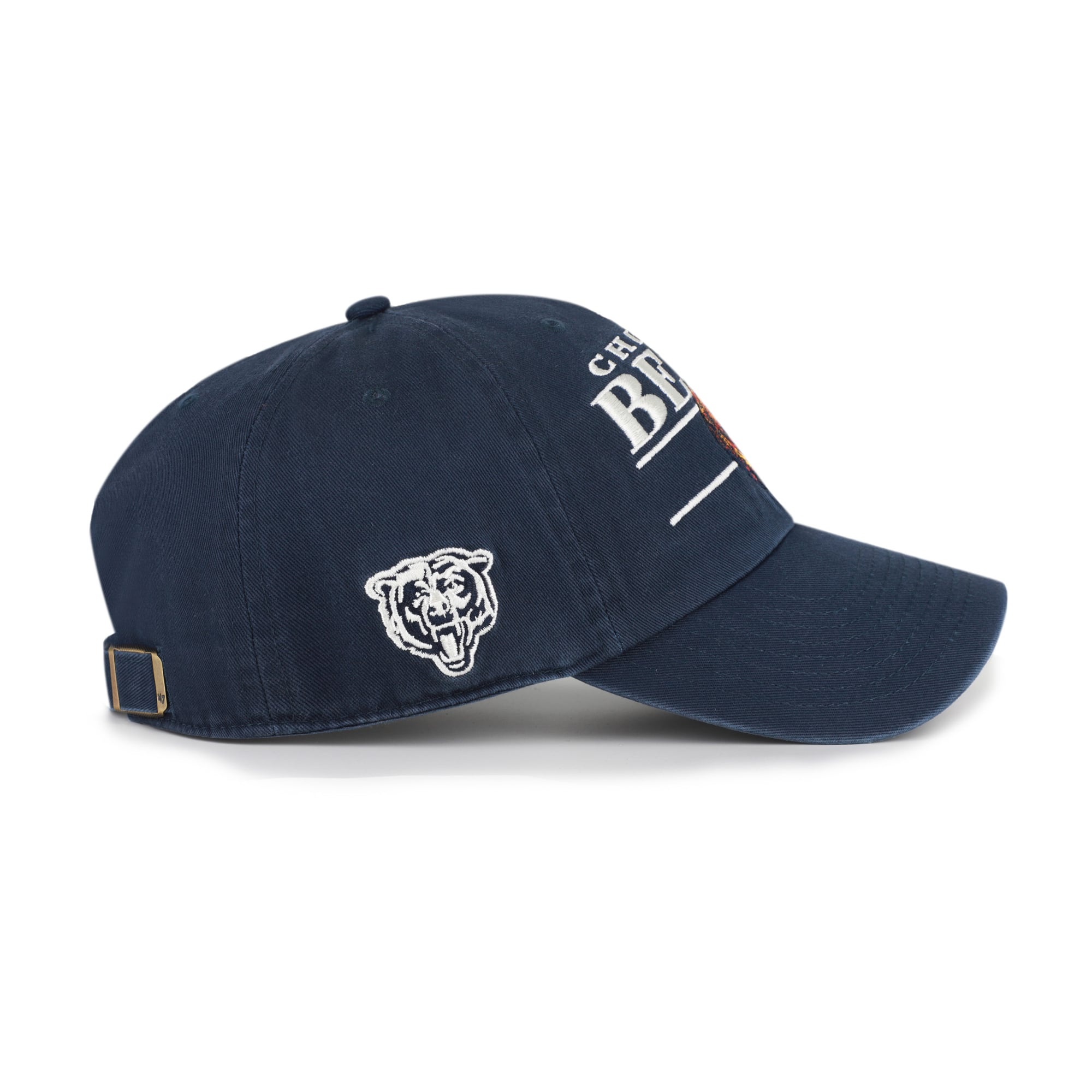 Men's '47 Navy Chicago Bears Throwback Graphic Clean Up Adjustable Hat