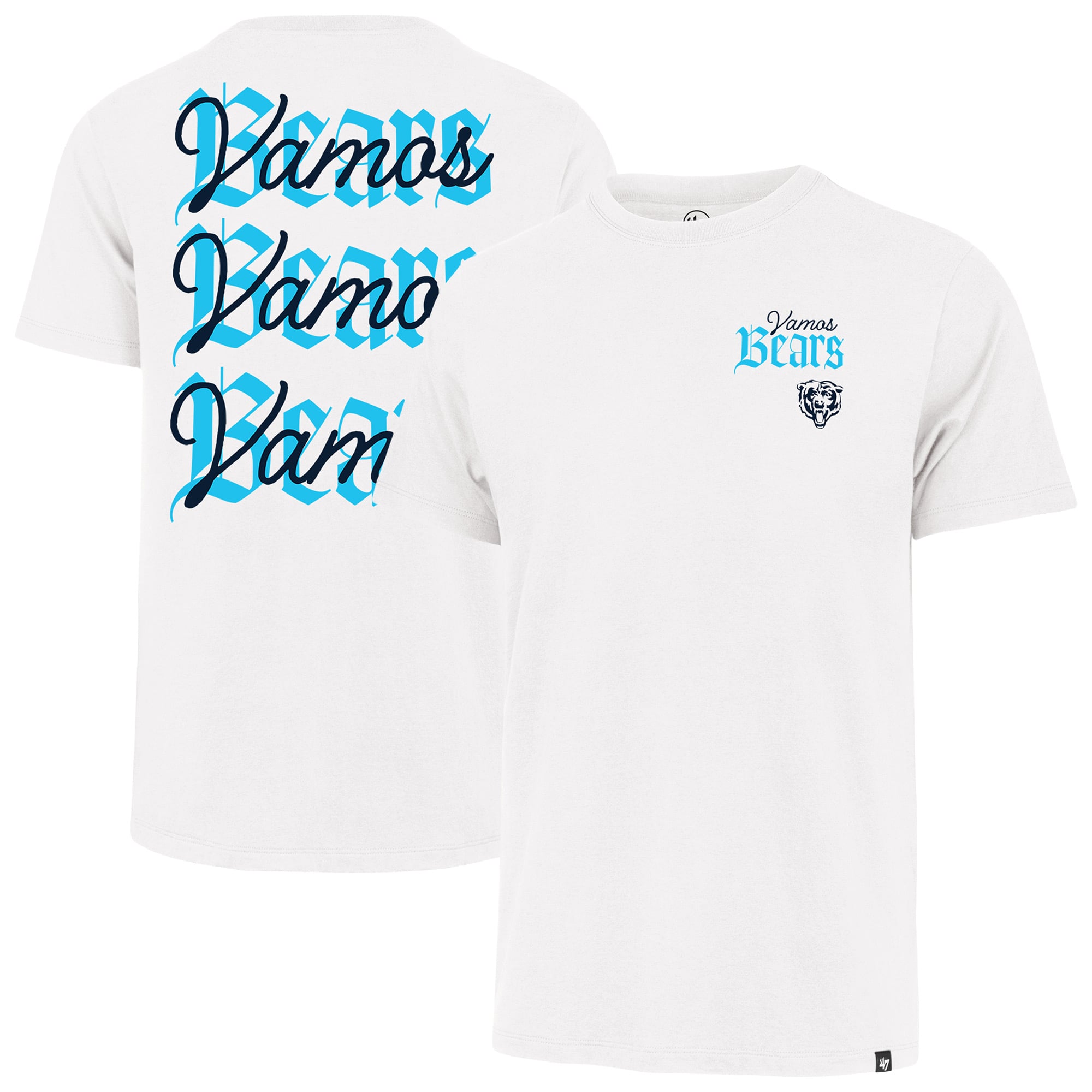 Men's '47 White Chicago Bears Vamos Franklin T-Shirt