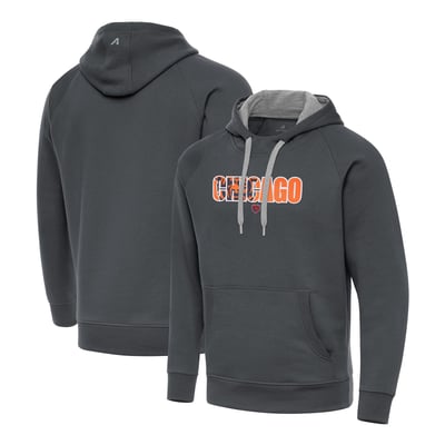 Chicago Bears Antigua Impact Victory Hoodie - Charcoal