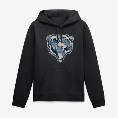 Chicago Bears Big & Tall Metallic Mascot Hoodie - Black