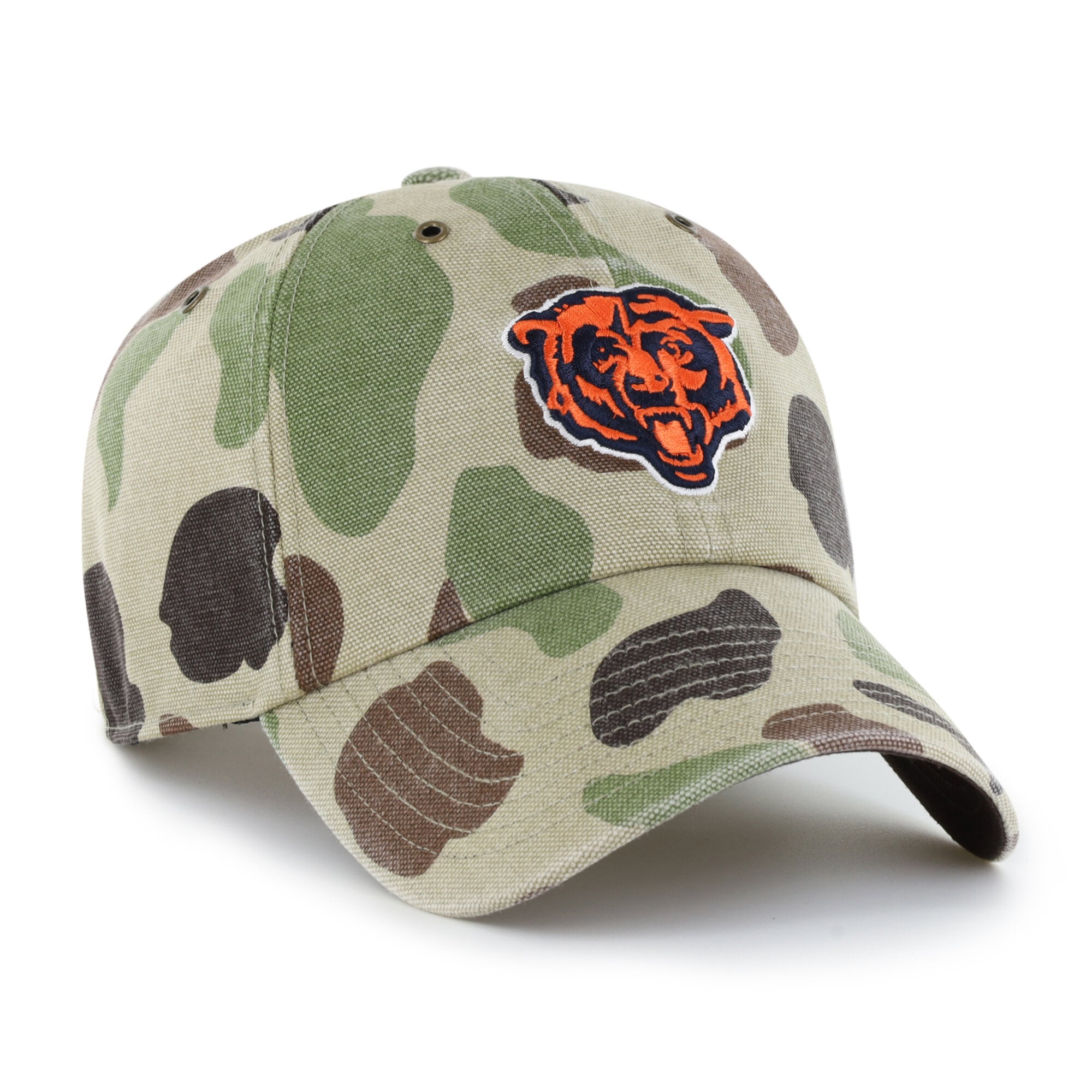 Casquette ajustable Carhartt x '47 Duck Camo Chicago Bears Clean Up pour homme
