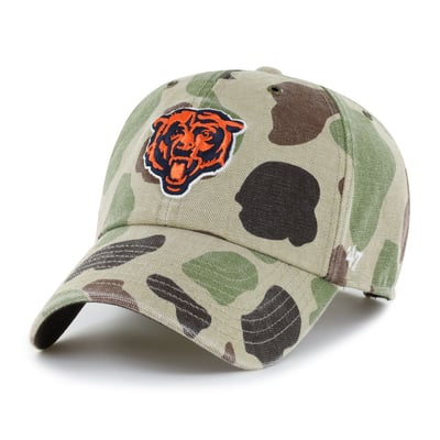 Chicago Bears Carhartt x '47 Clean Up Adjustable Hat - Duck Camo
