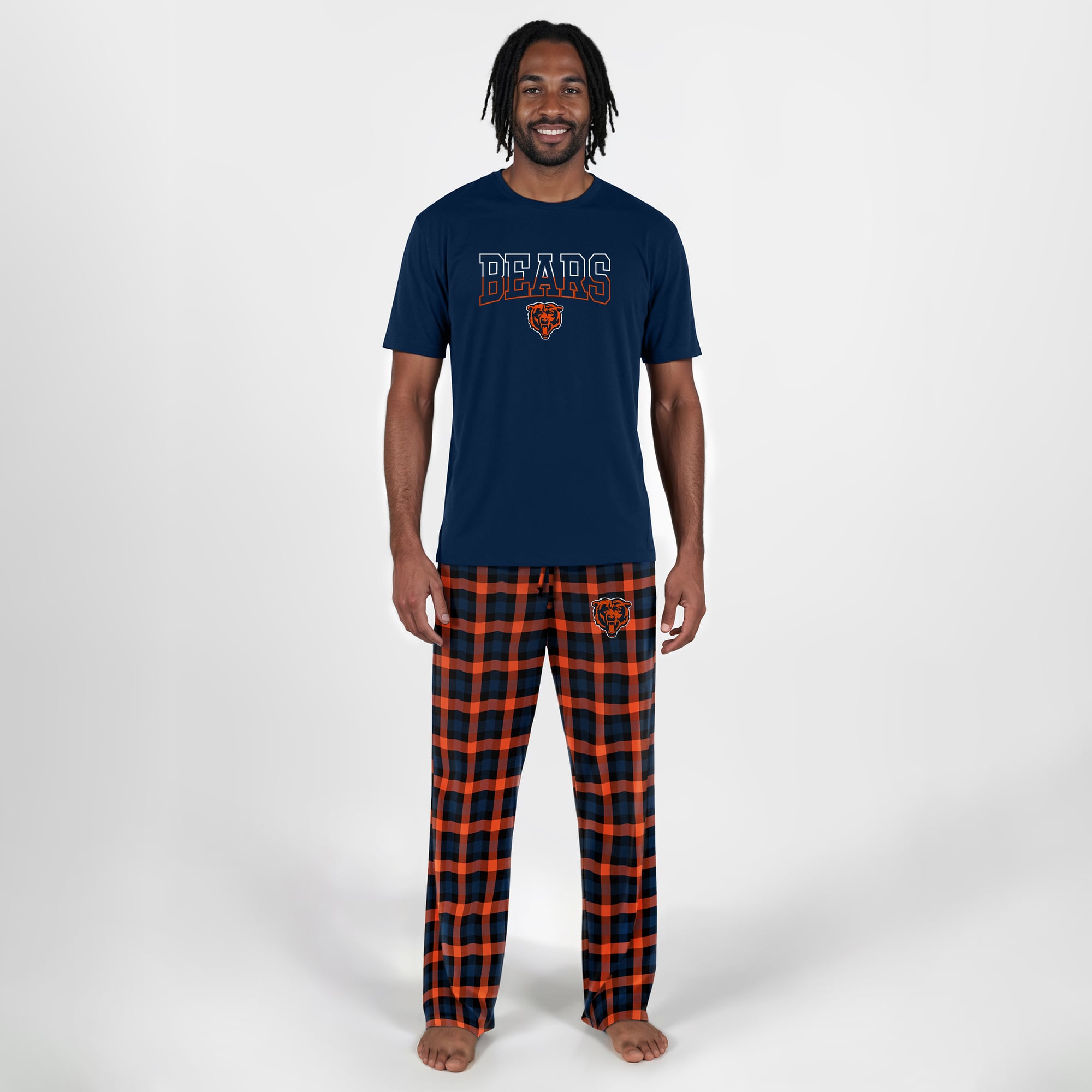 Men's Concepts Sport Navy Chicago Bears Highland Sleep Set