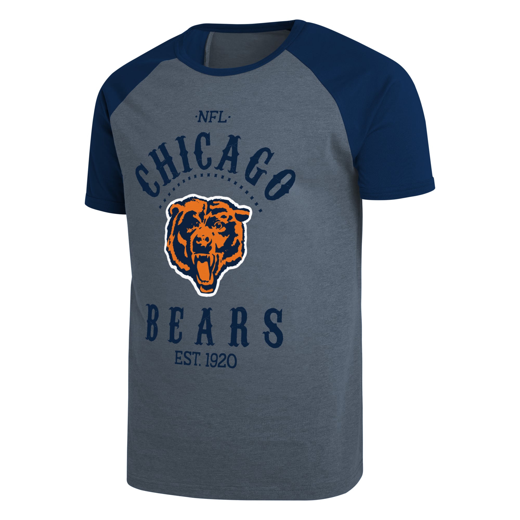 T-shirt raglan bleu marine Chicago Bears de la collection Darius Rucker pour homme par Fanatics