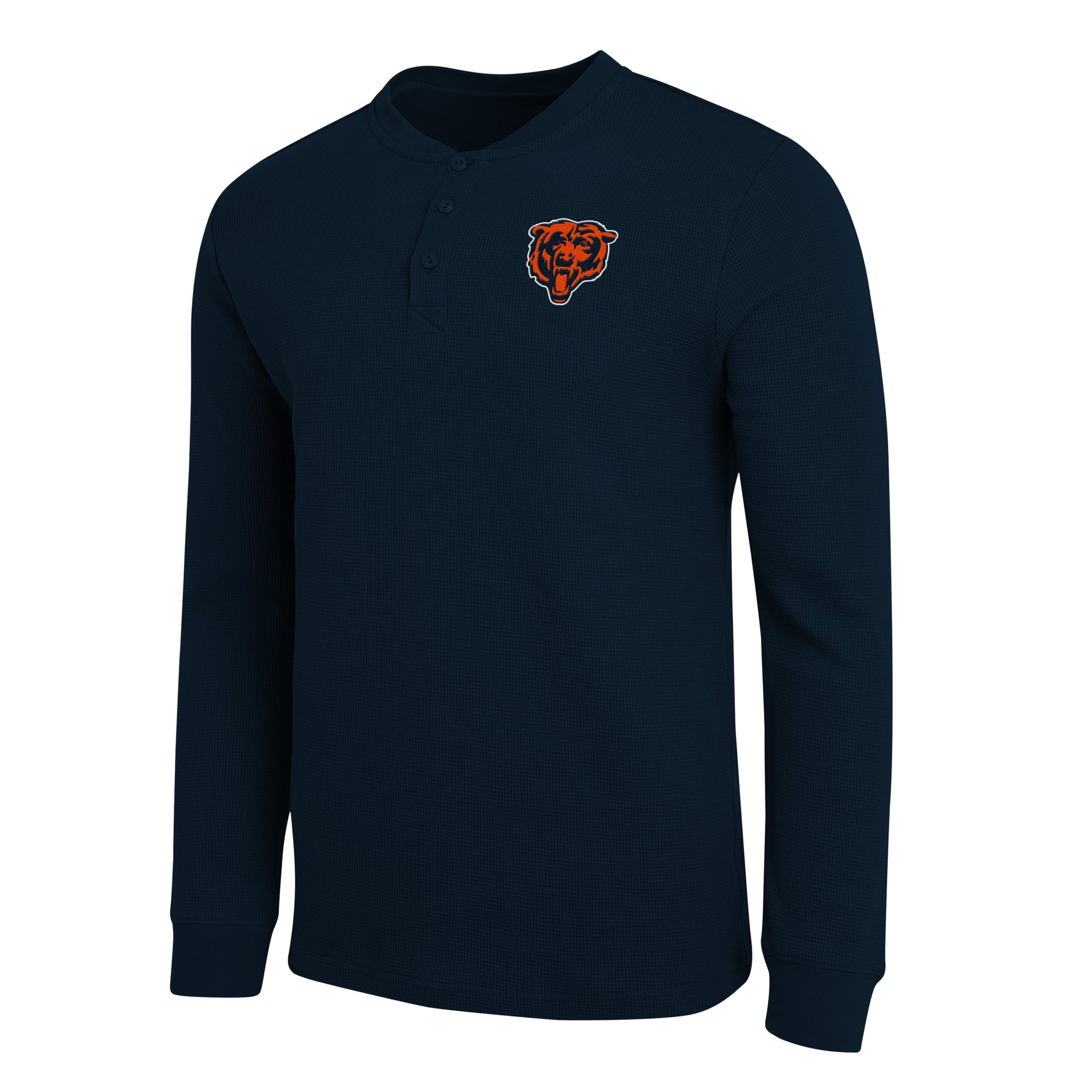 T-shirt à manches longues Henley bleu marine Chicago Bears de la collection Darius Rucker pour homme par Fanatics