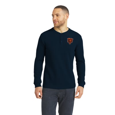  Chicago Bears Darius Rucker Collection by Fanatics Waffle-Knit Henley Long Sleeve T-Shirt - Navy