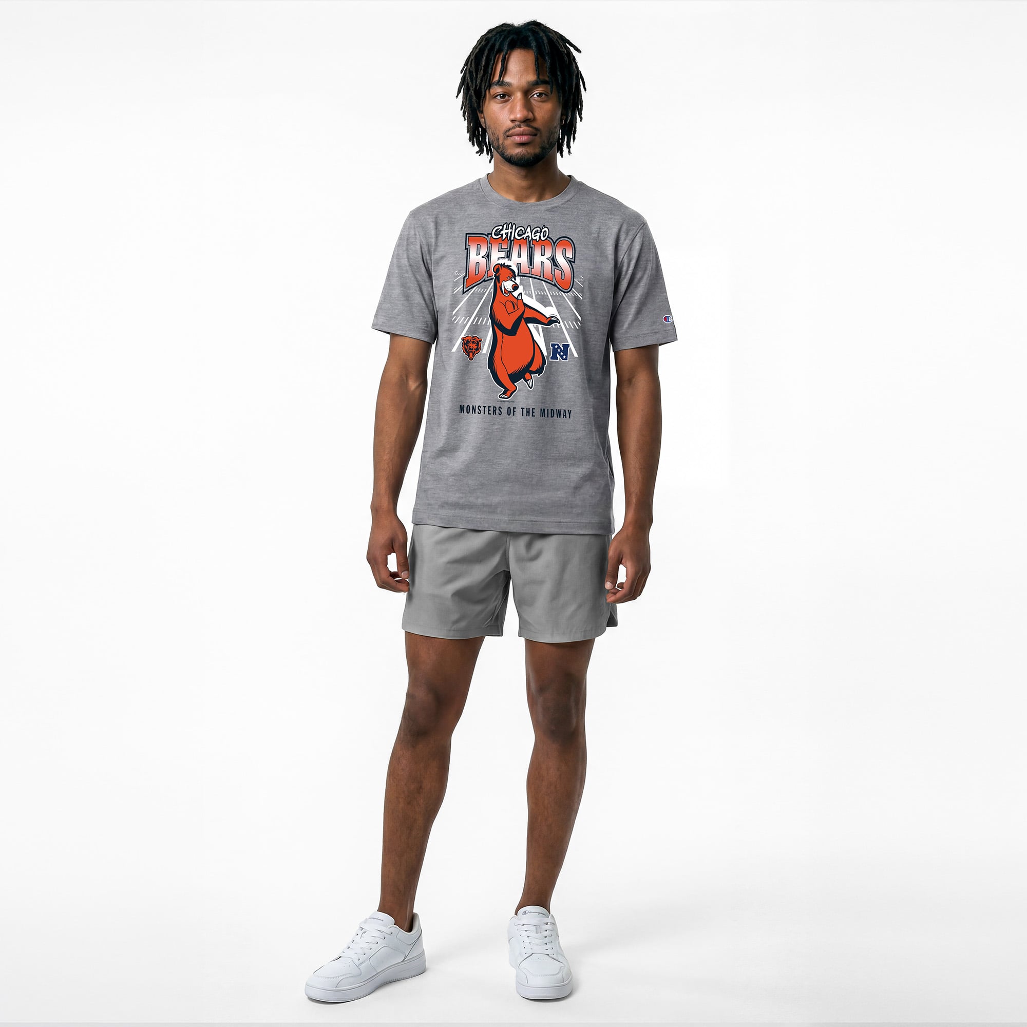 T-shirt homme Disney x Champion gris Chicago Bears Baloo All-Star