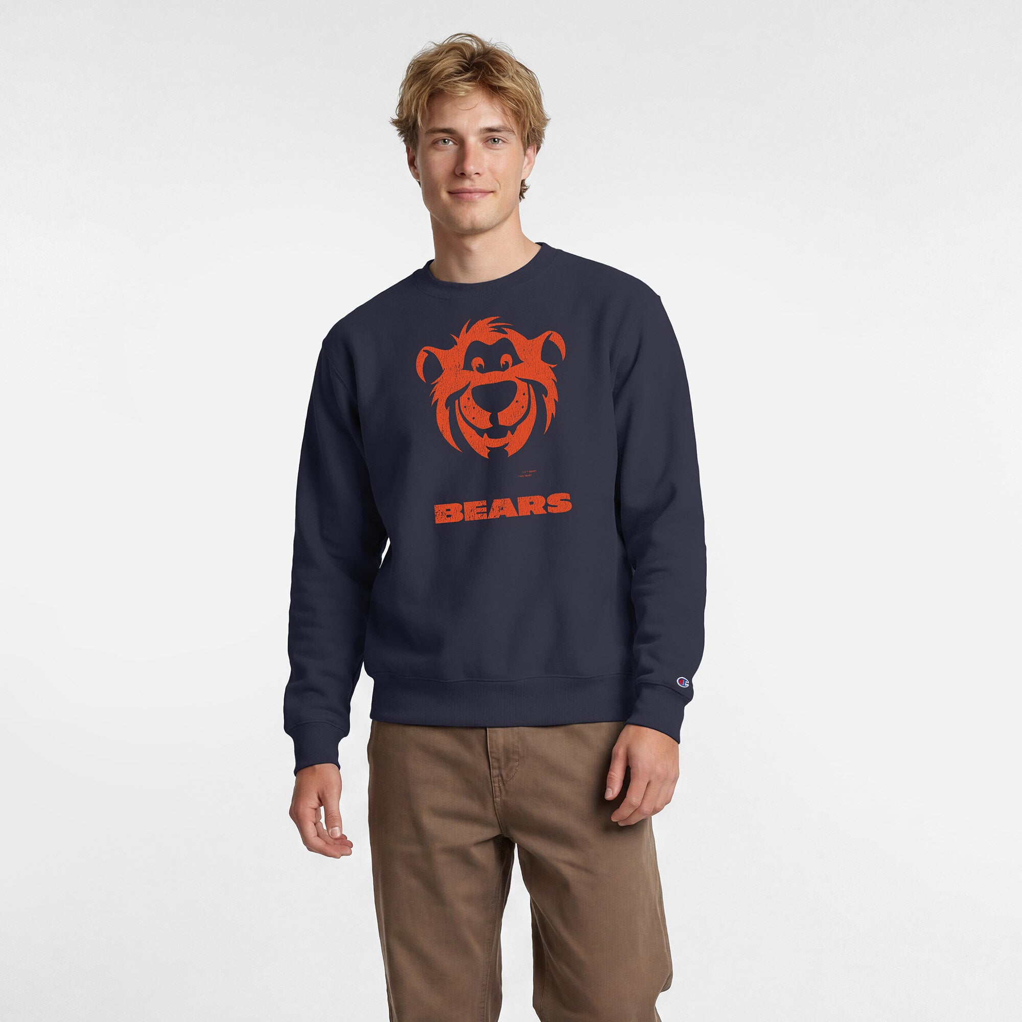 Sweat-shirt homme Disney x Champion bleu marine Chicago Bears Baloo Powerblend