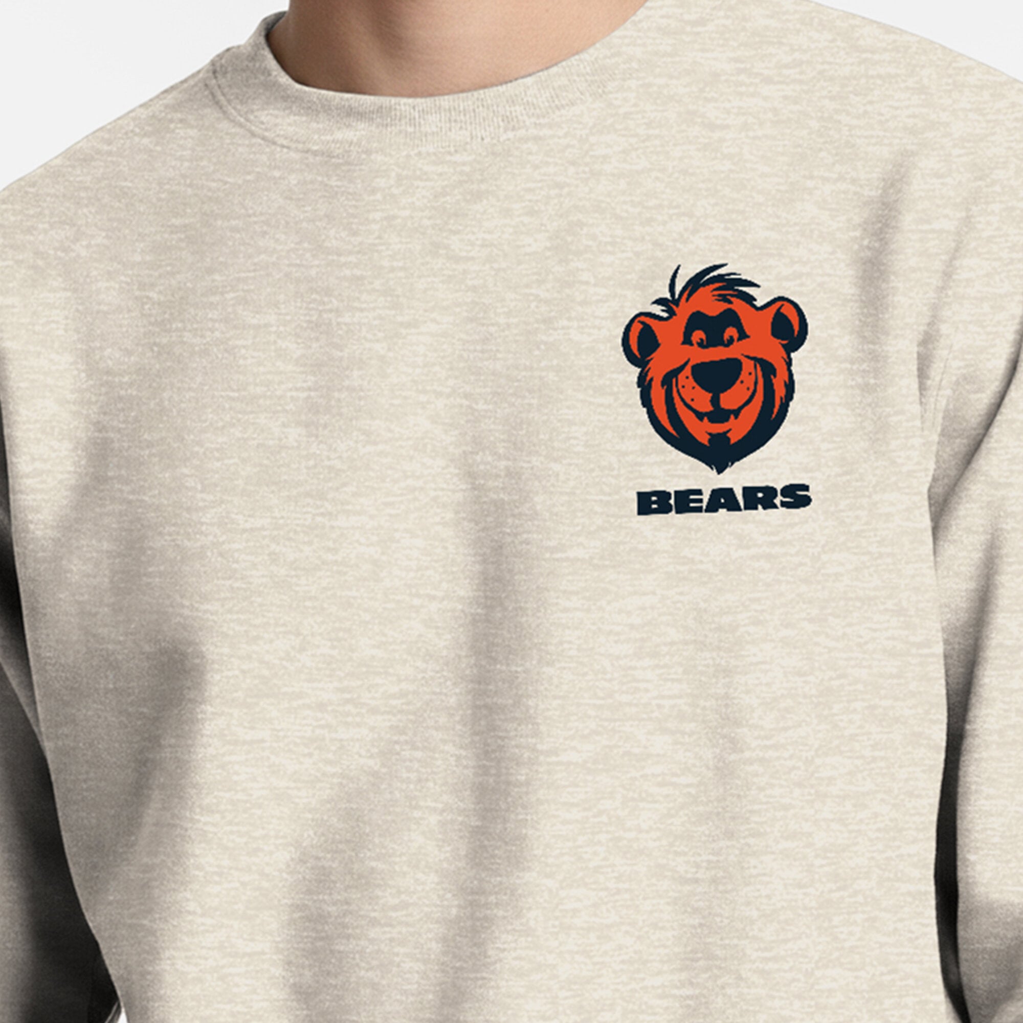 Sweat-shirt à col rond Disney x Champion Chicago Bears Powerblend couleur avoine pour homme
