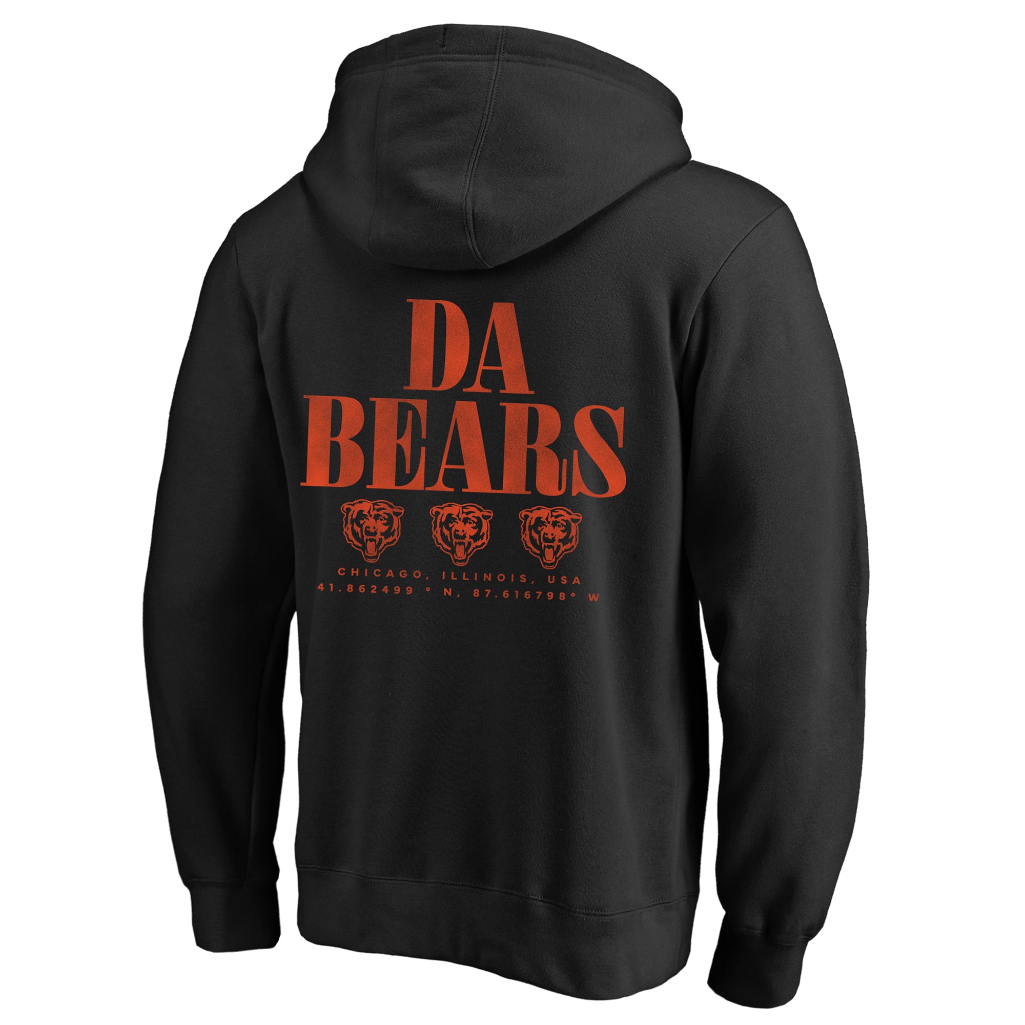 Men's Fanatics Black Chicago Bears Big & Tall Relaxed Intense Rivalry Hoodie