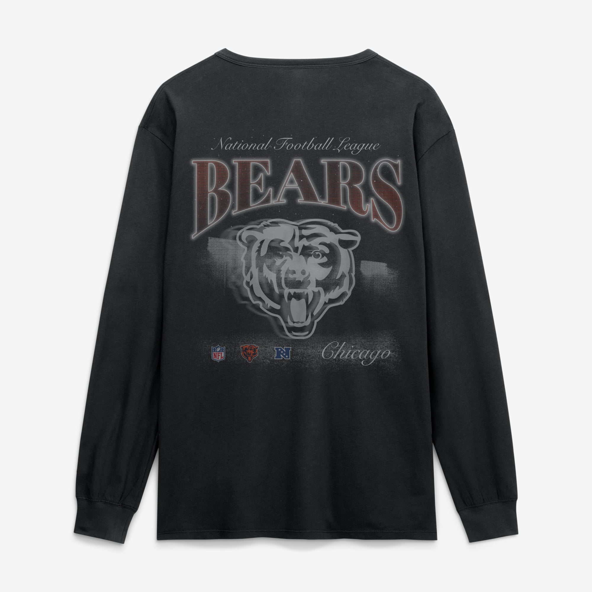 T-shirt à manches longues Fanatics Black Chicago Bears Midnight Falls pour homme