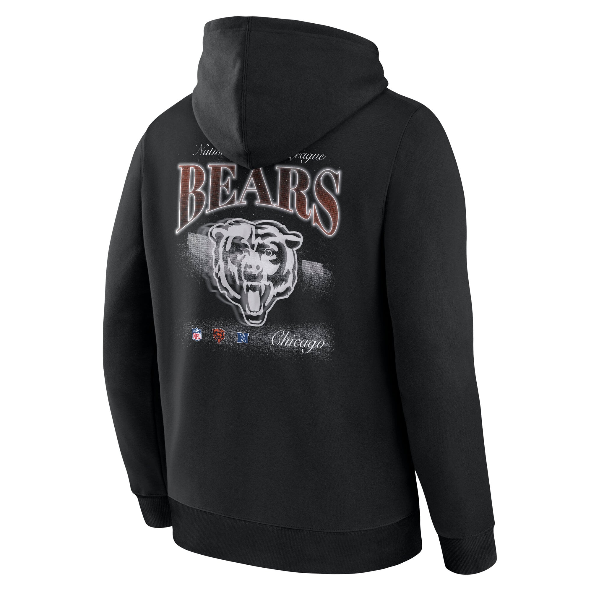 Men's Fanatics Black Chicago Bears Nightfall Long Sleeve Fleece Hoodie