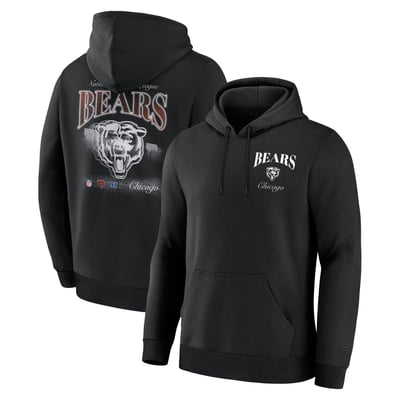 Chicago Bears Fanatics Nightfall Long Sleeve Fleece Hoodie - Black