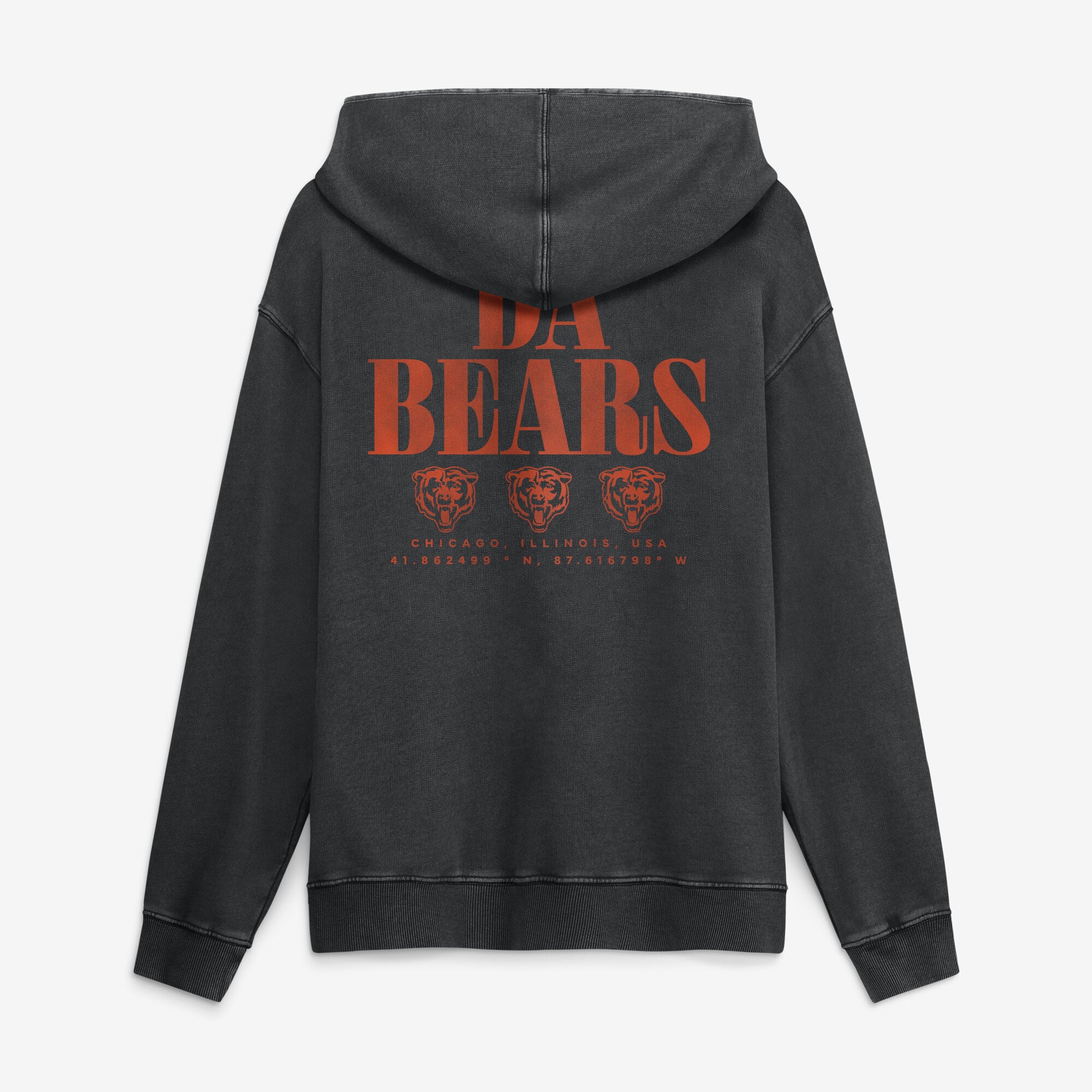 Men's Fanatics Black Chicago Bears Relaxed Intense Rivalry French Terry Hoodie