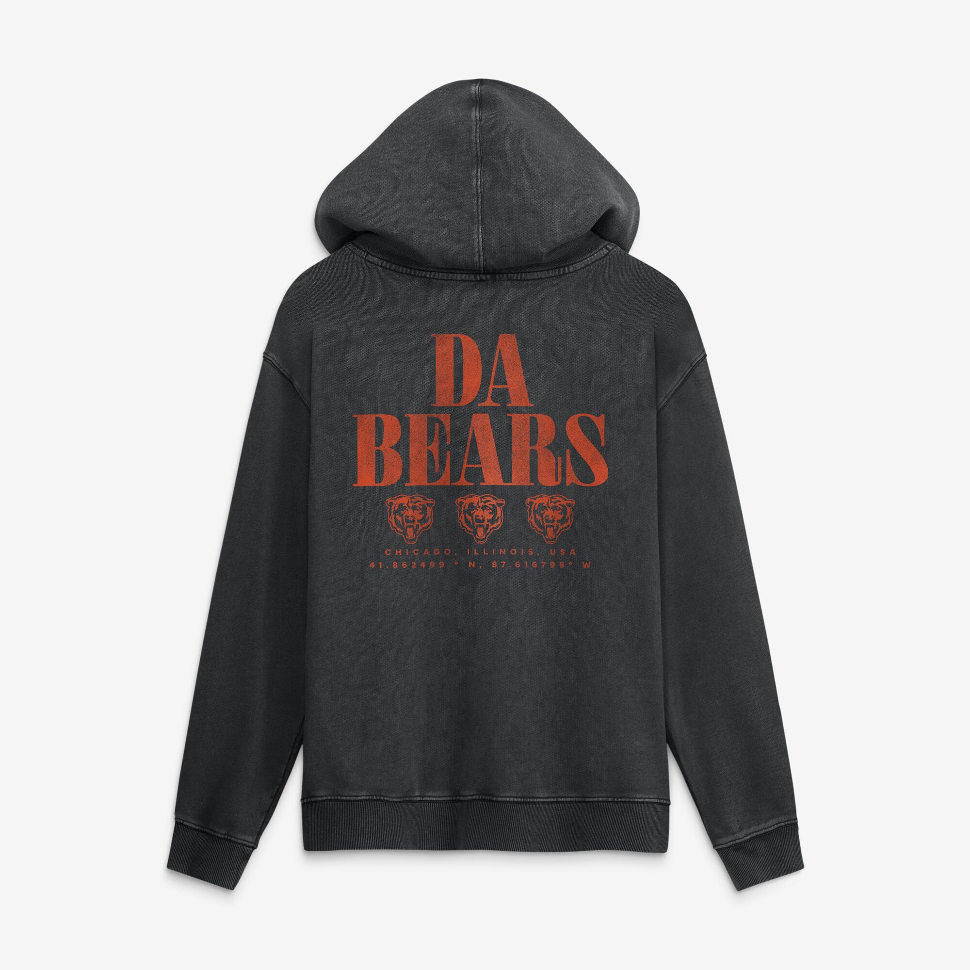 Men's Fanatics Black Chicago Bears Relaxed Intense Rivalry French Terry Hoodie