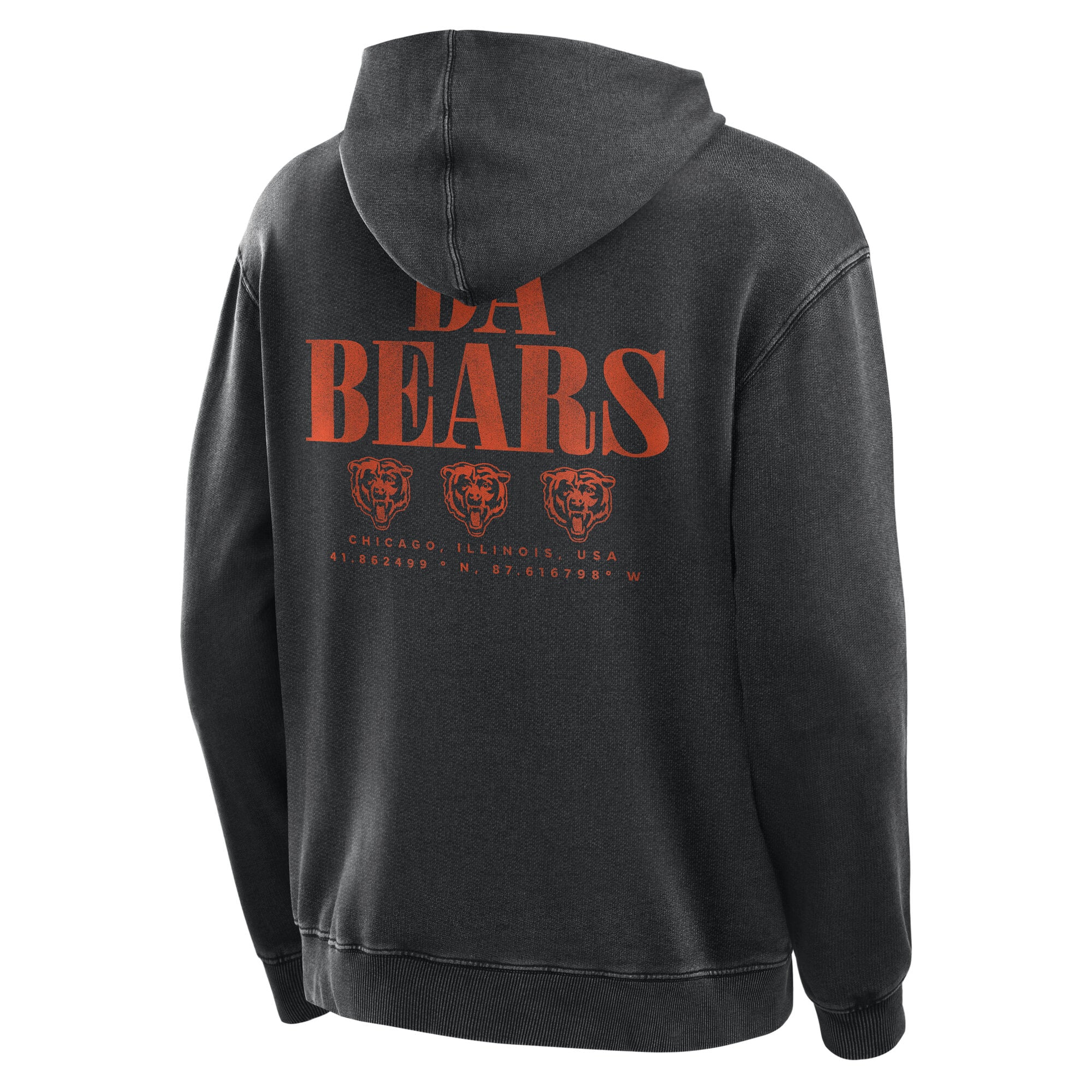 Men's Fanatics Black Chicago Bears Relaxed Intense Rivalry French Terry Hoodie
