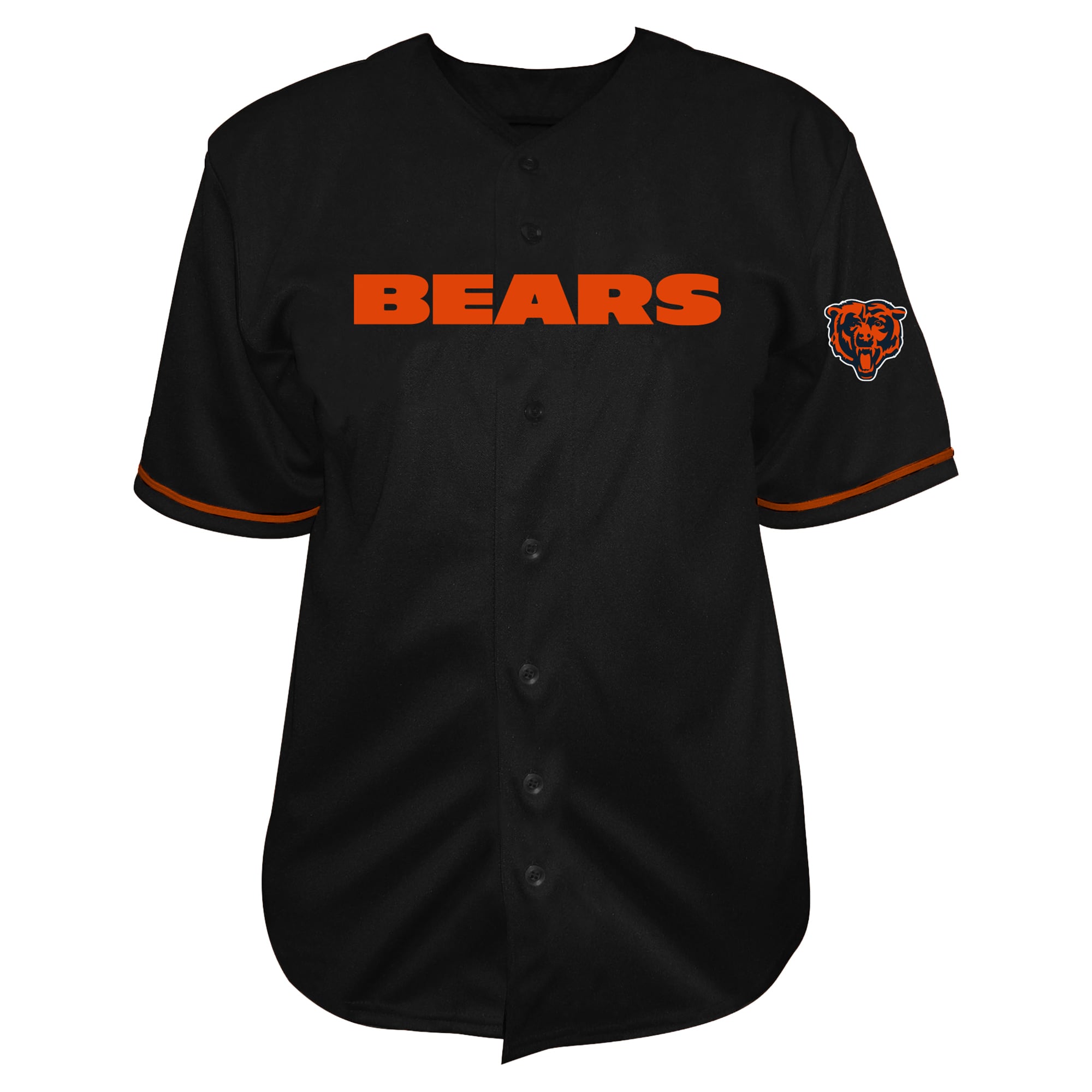 Men's Fanatics Caleb Williams Black Chicago Bears Big & Tall Button-Up Baseball Jersey