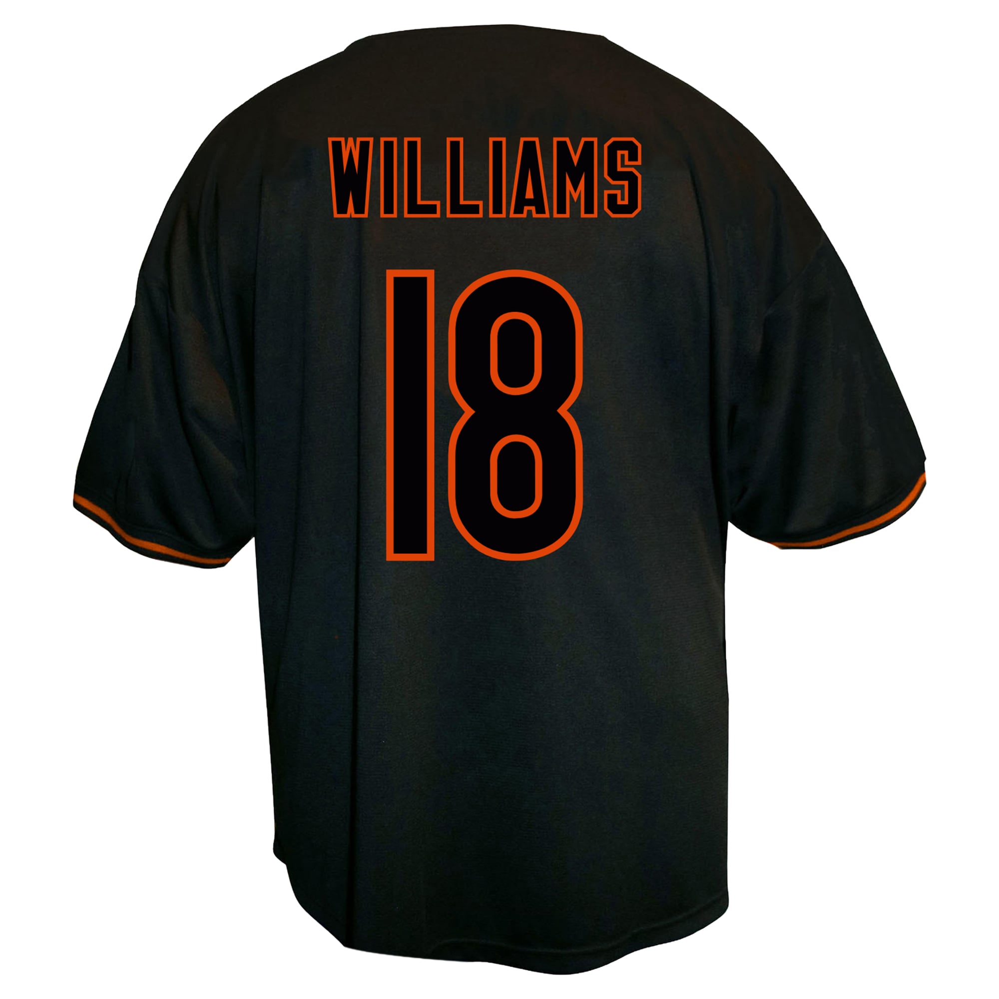 Men's Fanatics Caleb Williams Black Chicago Bears Big & Tall Button-Up Baseball Jersey