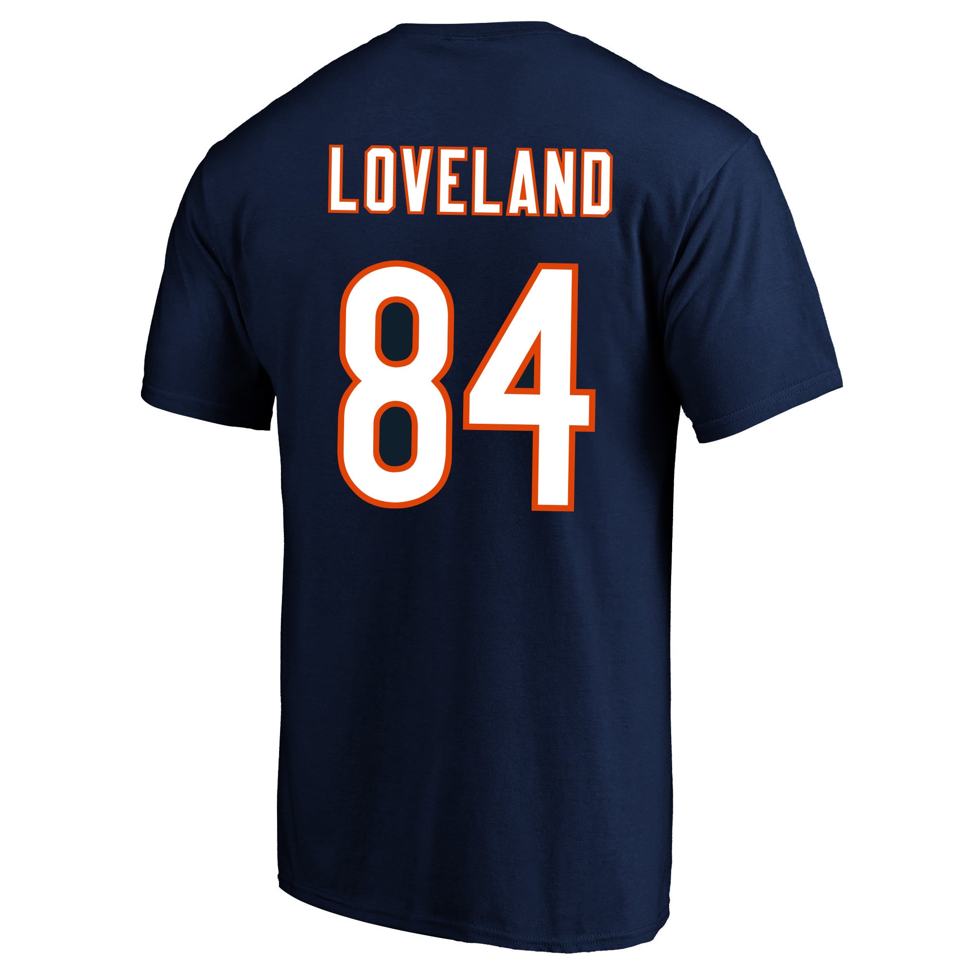 T-shirt homme Fanatics Colston Loveland bleu marine Chicago Bears grandes tailles
