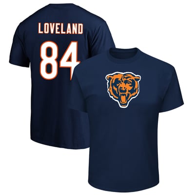 Colston Loveland Chicago Bears Fanatics Big & Tall T-Shirt - Navy