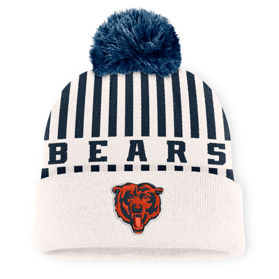Chicago Bears Fanatics Streak Cuffed Knit Hat with Pom - Cream