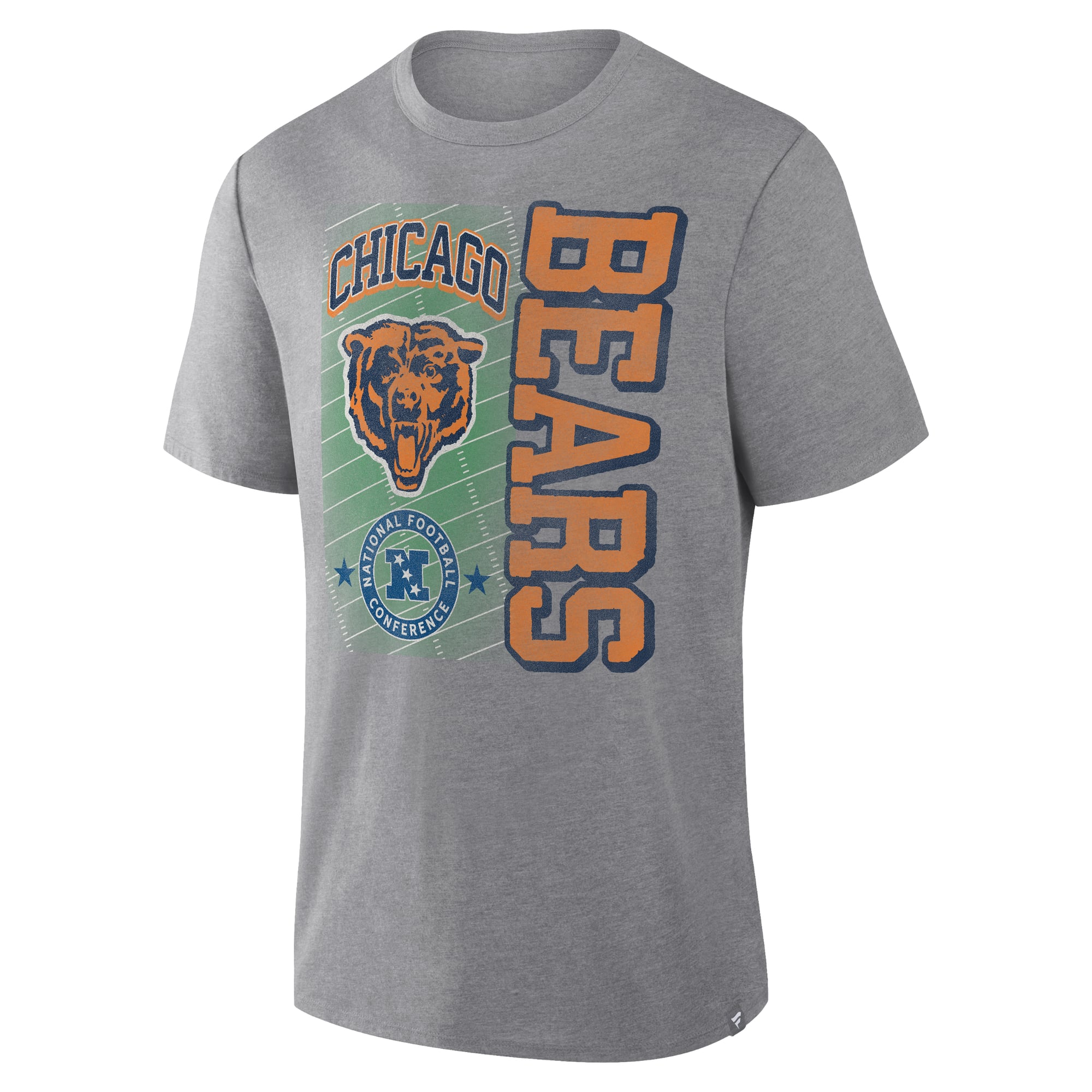 T-shirt homme Fanatics Heather Gray Chicago Bears Tribute Direct Handoff Tri-Blend