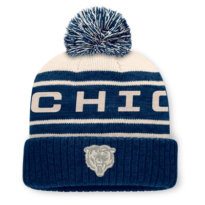 Chicago Bears Fanatics Men's Cuffed Knit Hat with Pom - Navy