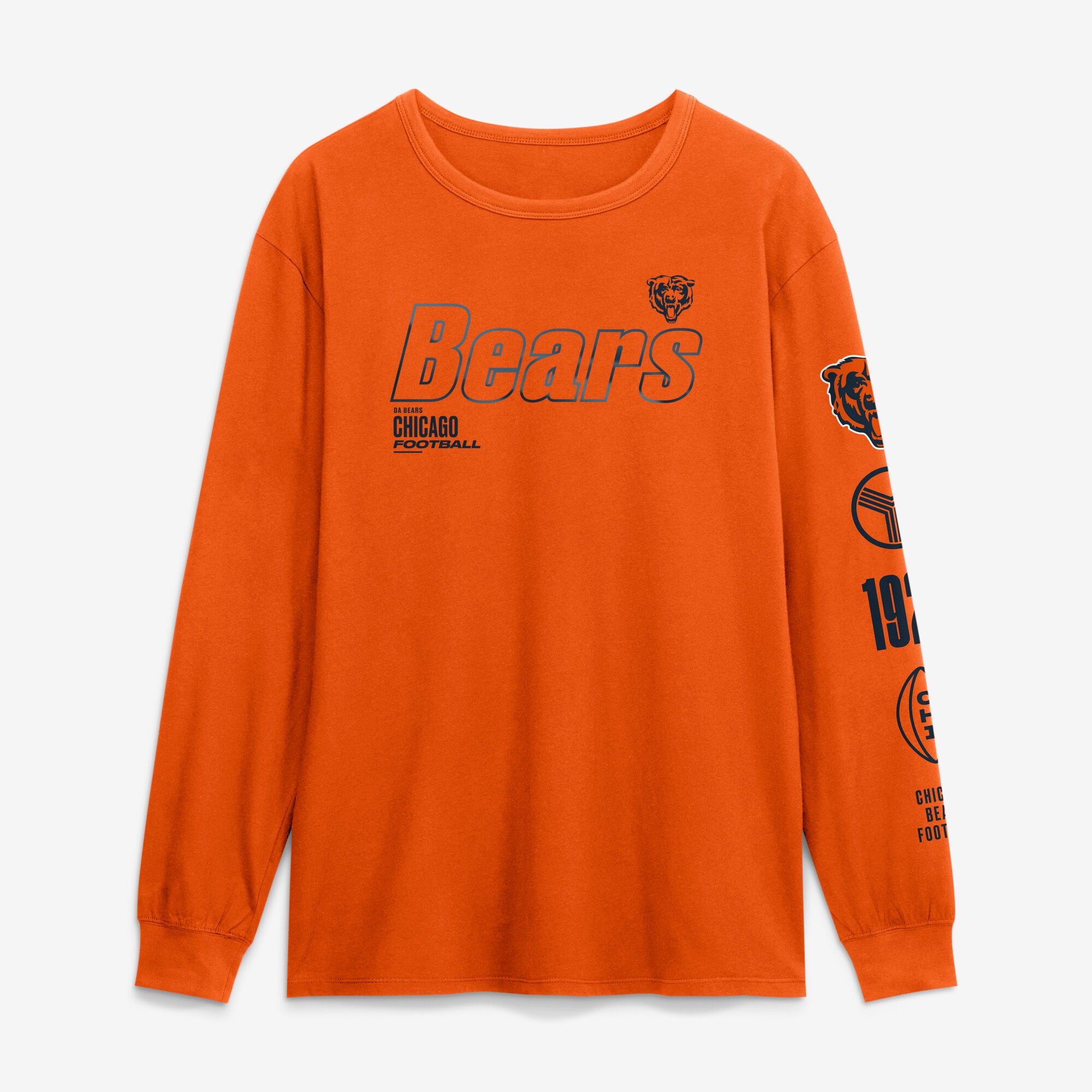 T-shirt à manches longues Fanatics Orange Chicago Bears pour homme