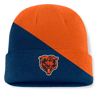 Chicago Bears Fanatics Tilt Cuffed Knit Hat - Orange/Navy