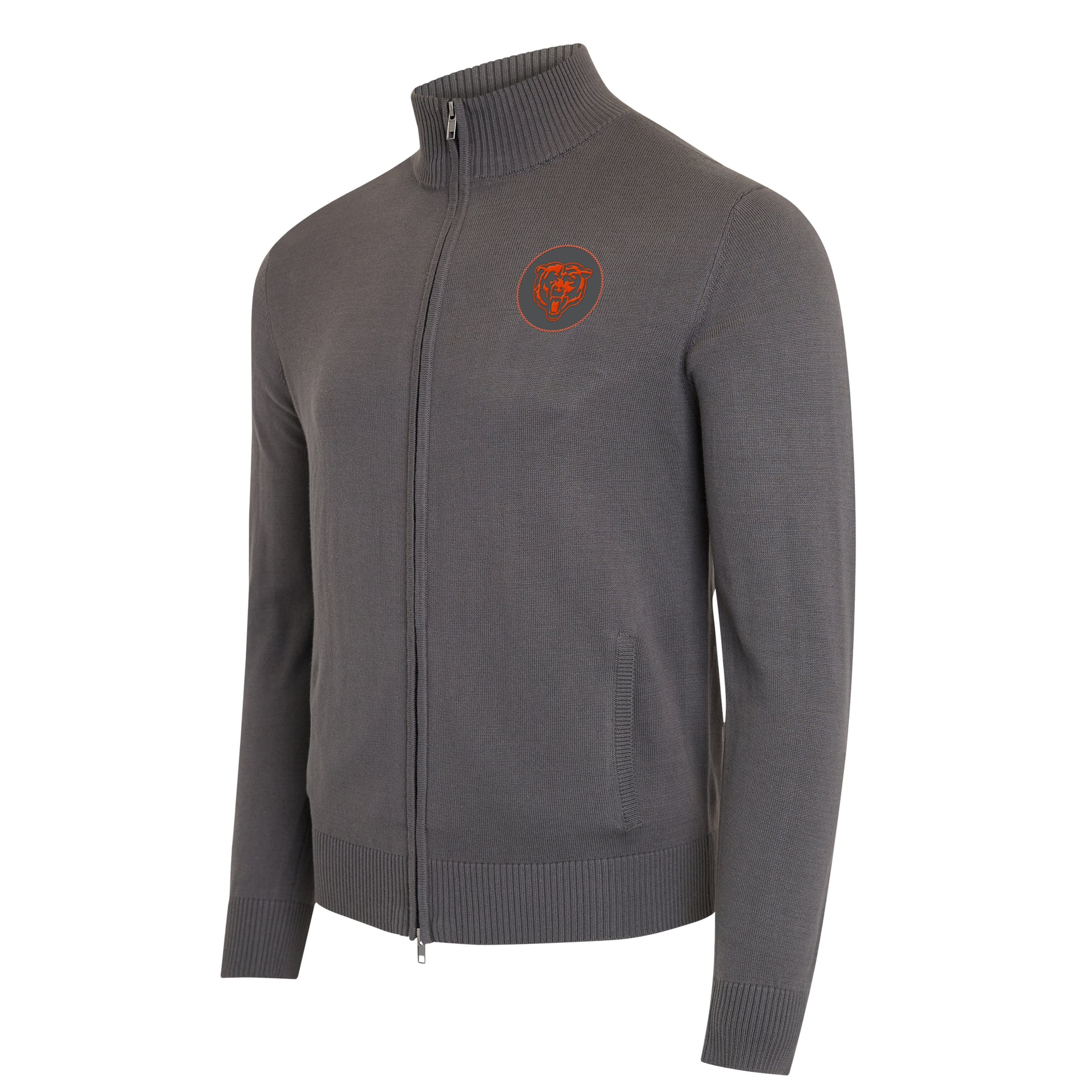 Men's J. Palmer Charcoal Chicago Bears All-Season Full-Zip Sweater
