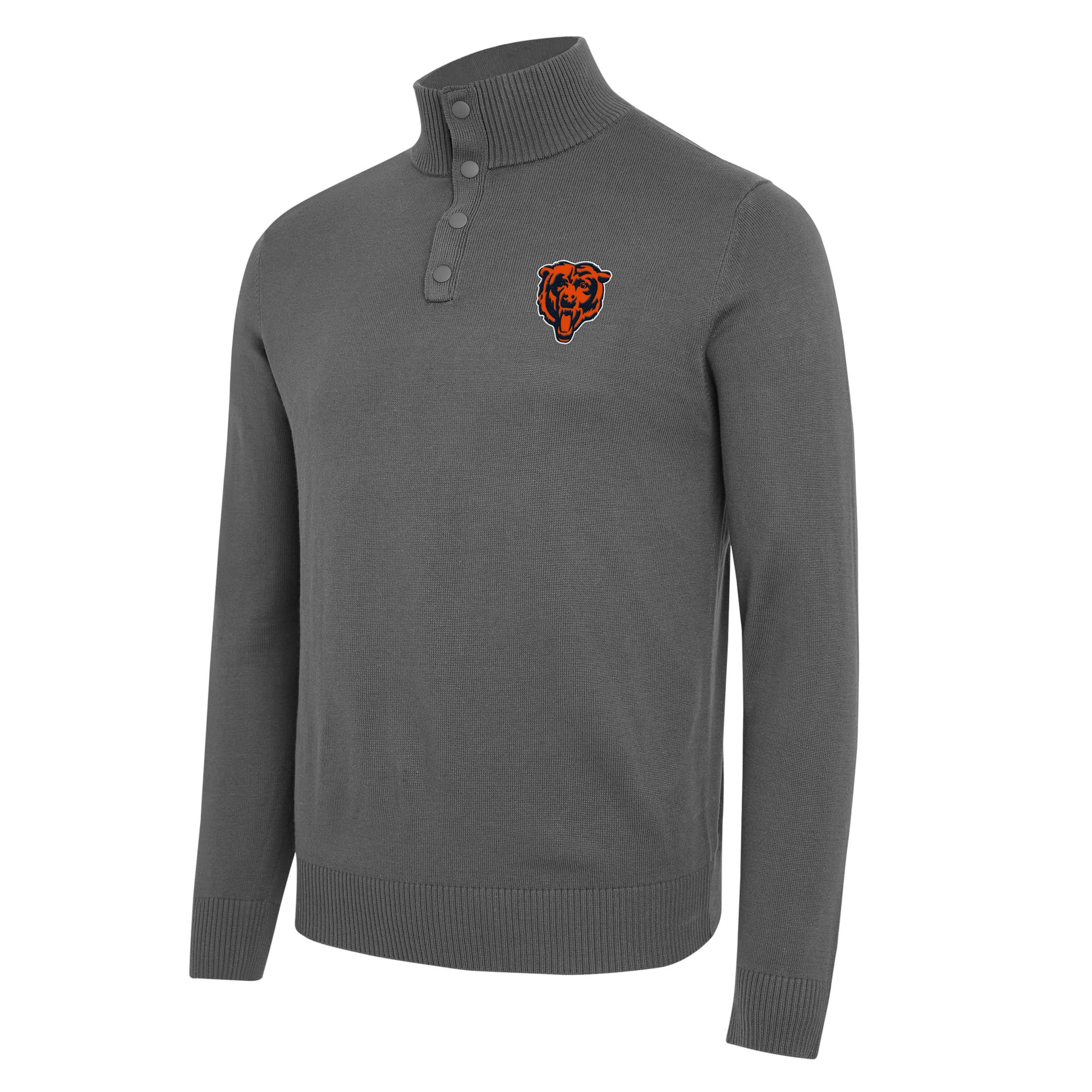 Men's J. Palmer Charcoal Chicago Bears Sideline Quarter-Snap Sweater