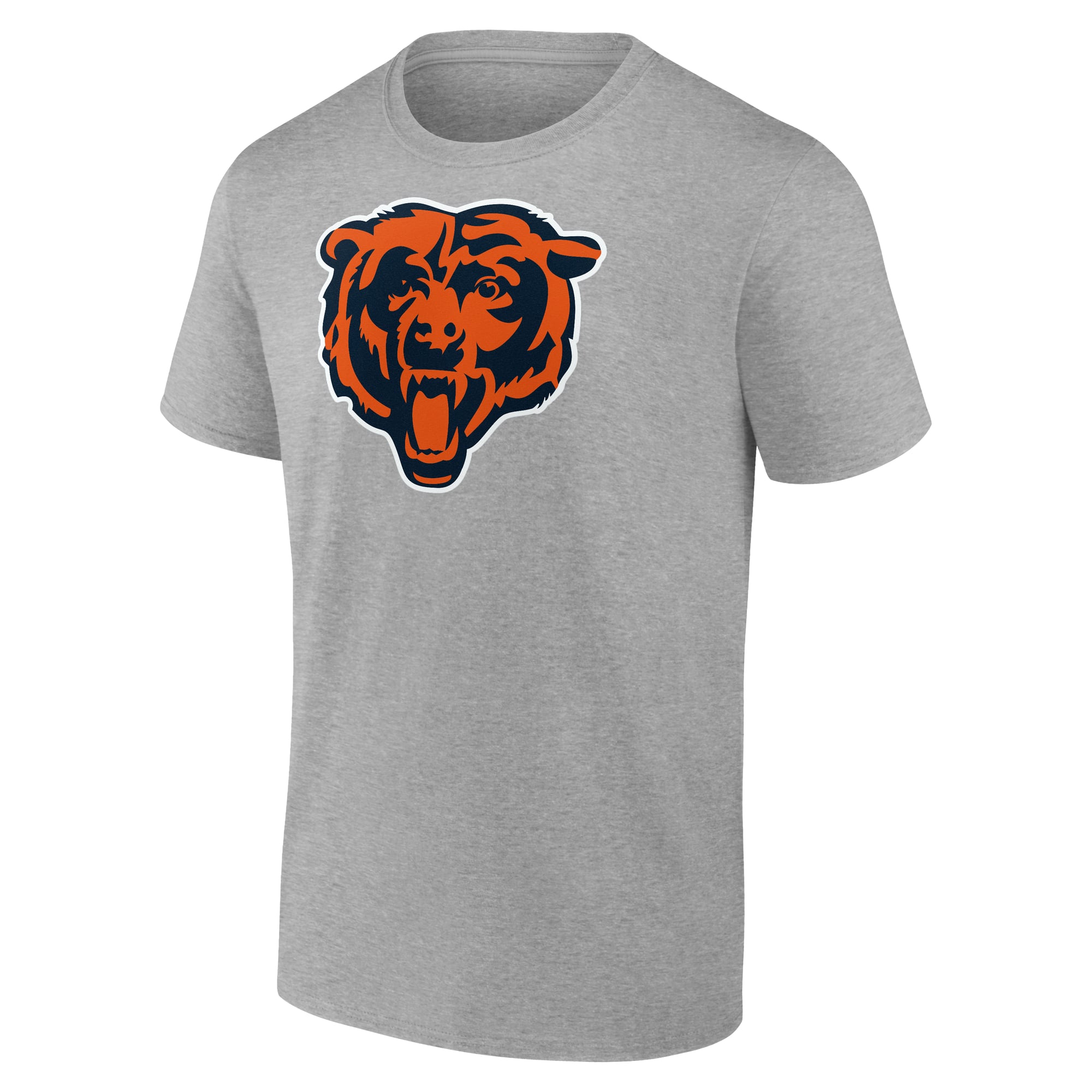 T-shirt homme gris chiné avec logo principal des Chicago Bears