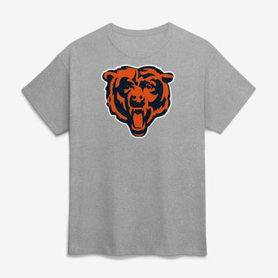 Chicago Bears Logo Athletic Primary Logo T-Shirt - Gray