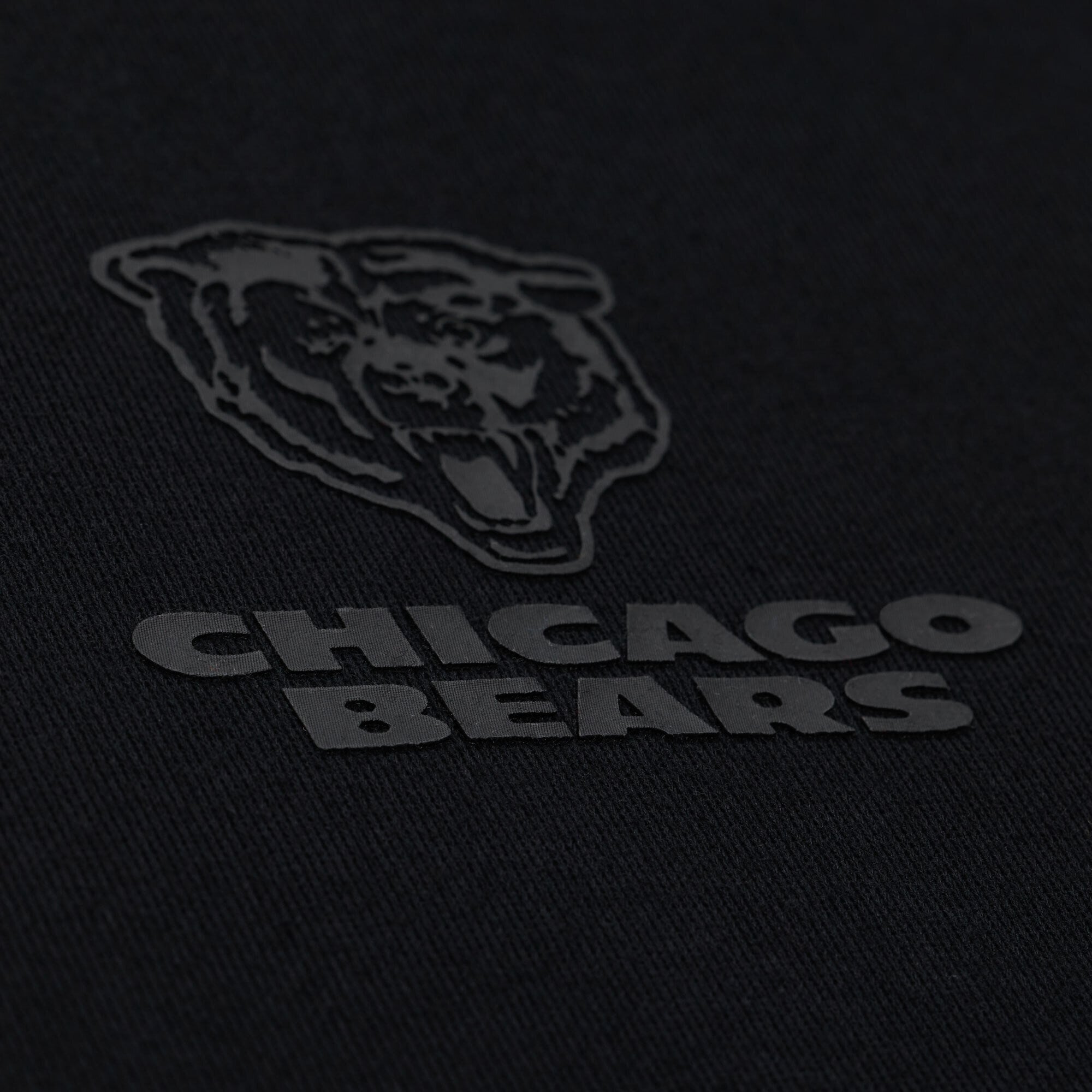 Men's Mitchell & Ness Black Chicago Bears Core Essentials Micro Logo Fleece Sweatshirt