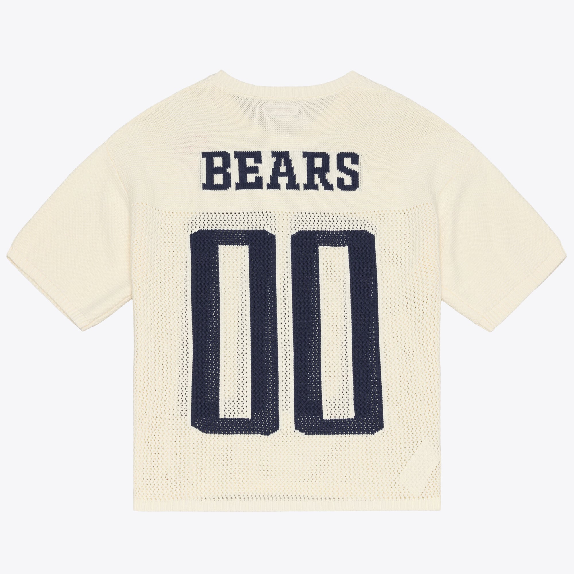 Men's Mitchell & Ness Cream Chicago Bears Retro Roots Short Sleeve Sweater Jersey