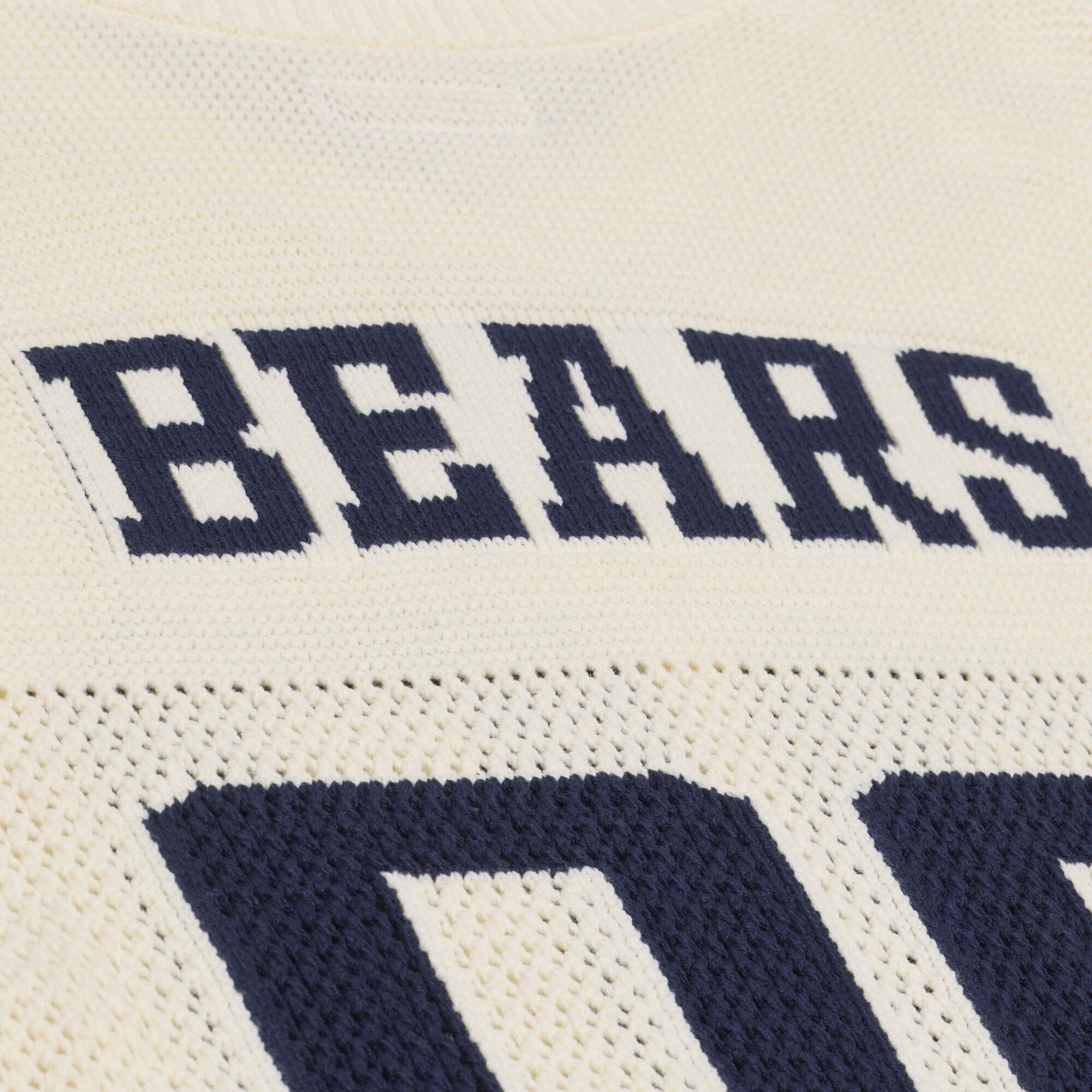 Men's Mitchell & Ness Cream Chicago Bears Retro Roots Short Sleeve Sweater Jersey