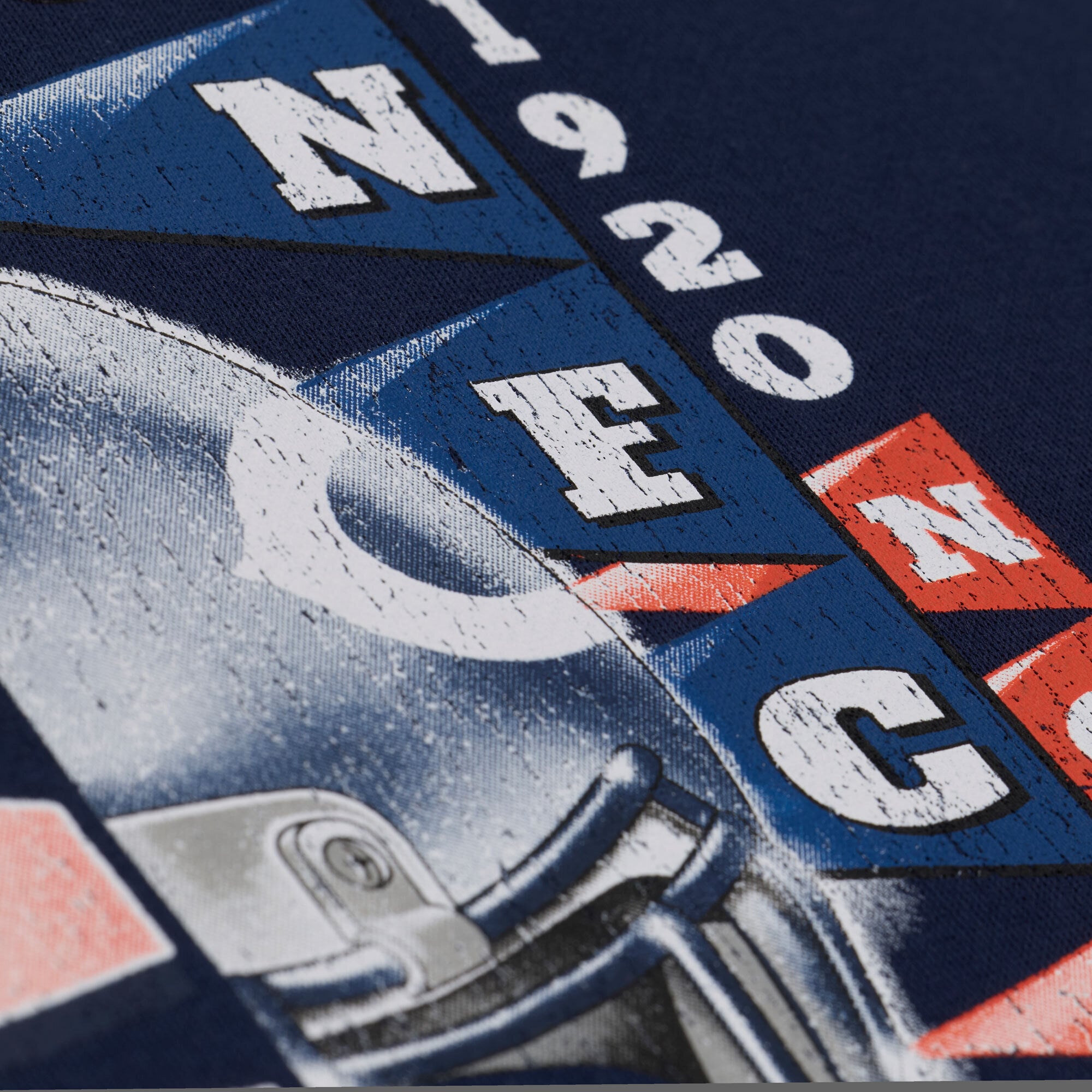 Sweat à capuche en polaire Mitchell & Ness bleu marine Chicago Bears Core Essentials Street Graphic pour homme