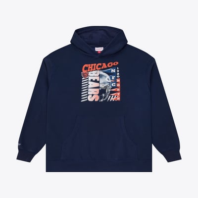  Chicago Bears Mitchell & Ness Core Essentials Street Graphic Fleece Hoodie - Navy