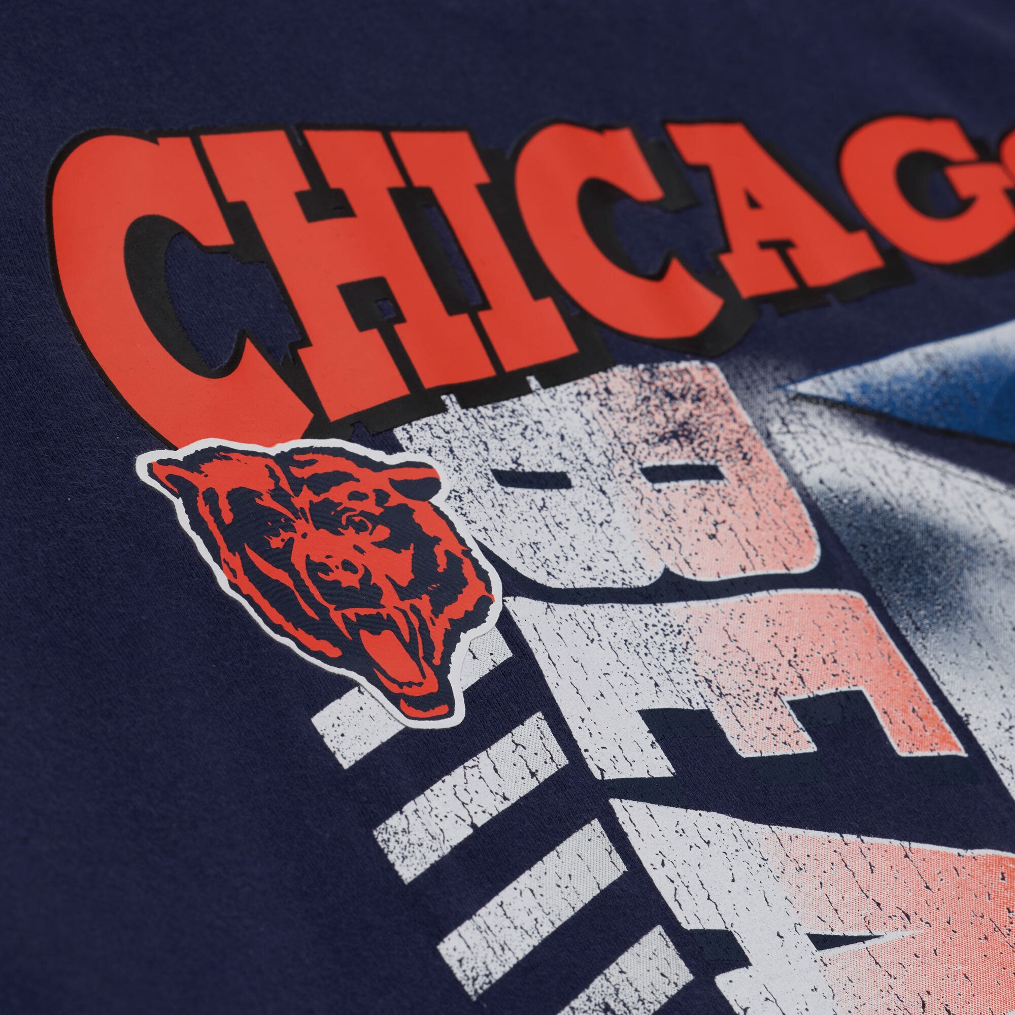 T-shirt à manches courtes Mitchell & Ness bleu marine Chicago Bears Core Essentials Street Graphic pour homme