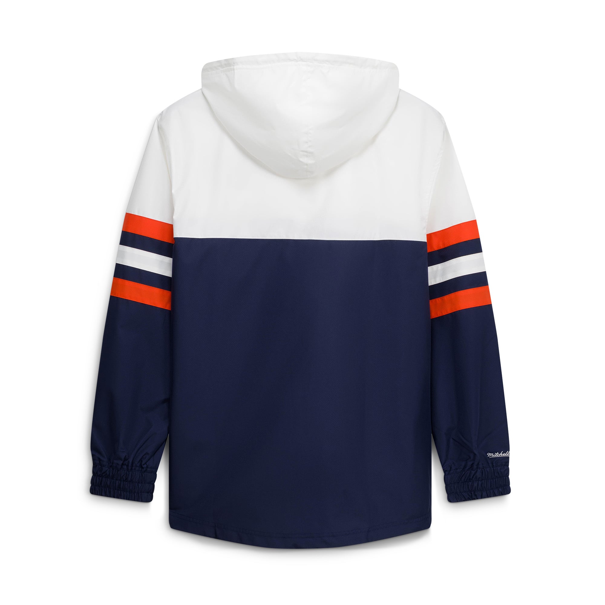 Men's Mitchell & Ness Navy Chicago Bears Head Coach Anorak Quarter-Zip Windbreaker Jacket
