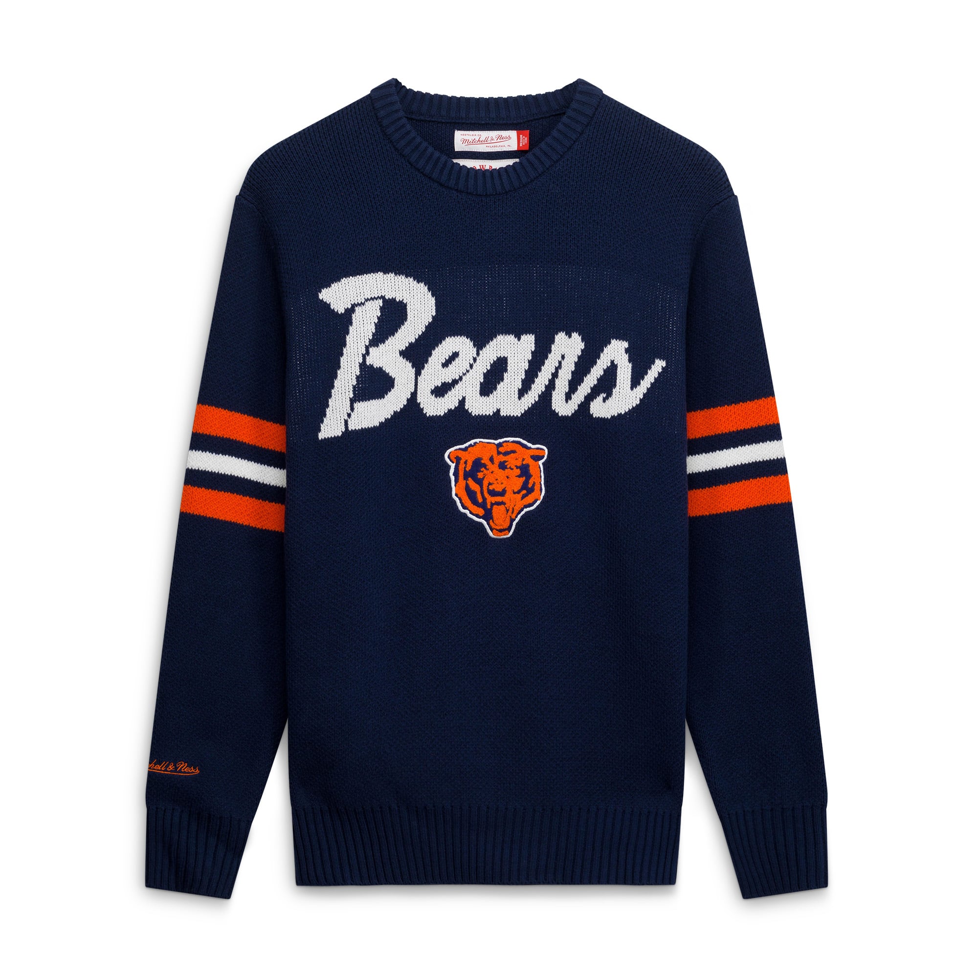 Men's Mitchell & Ness Navy Chicago Bears Head Coach Sweater
