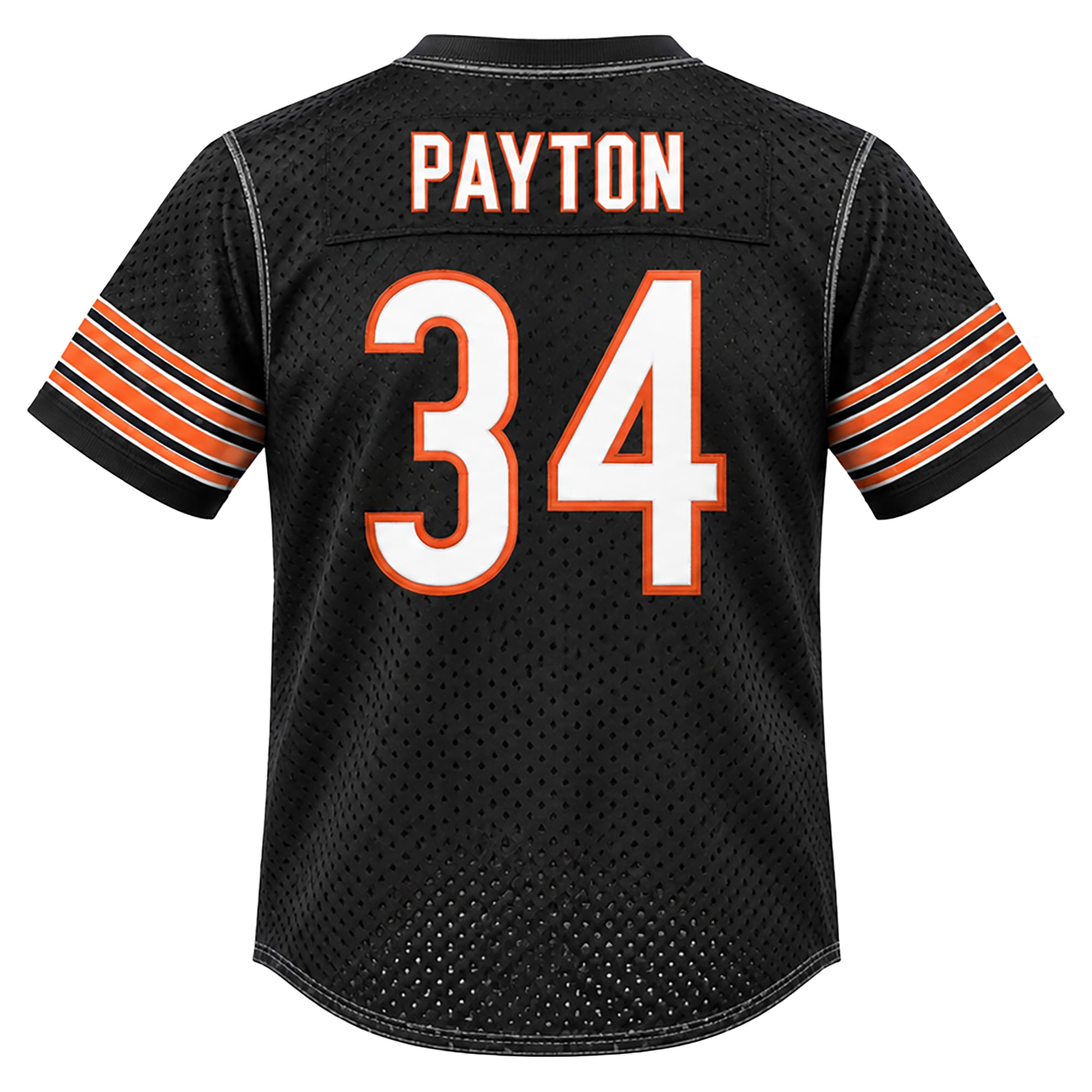 T-shirt à col rond en maille Mitchell & Ness Walter Payton noir, Chicago Bears, joueur retraité