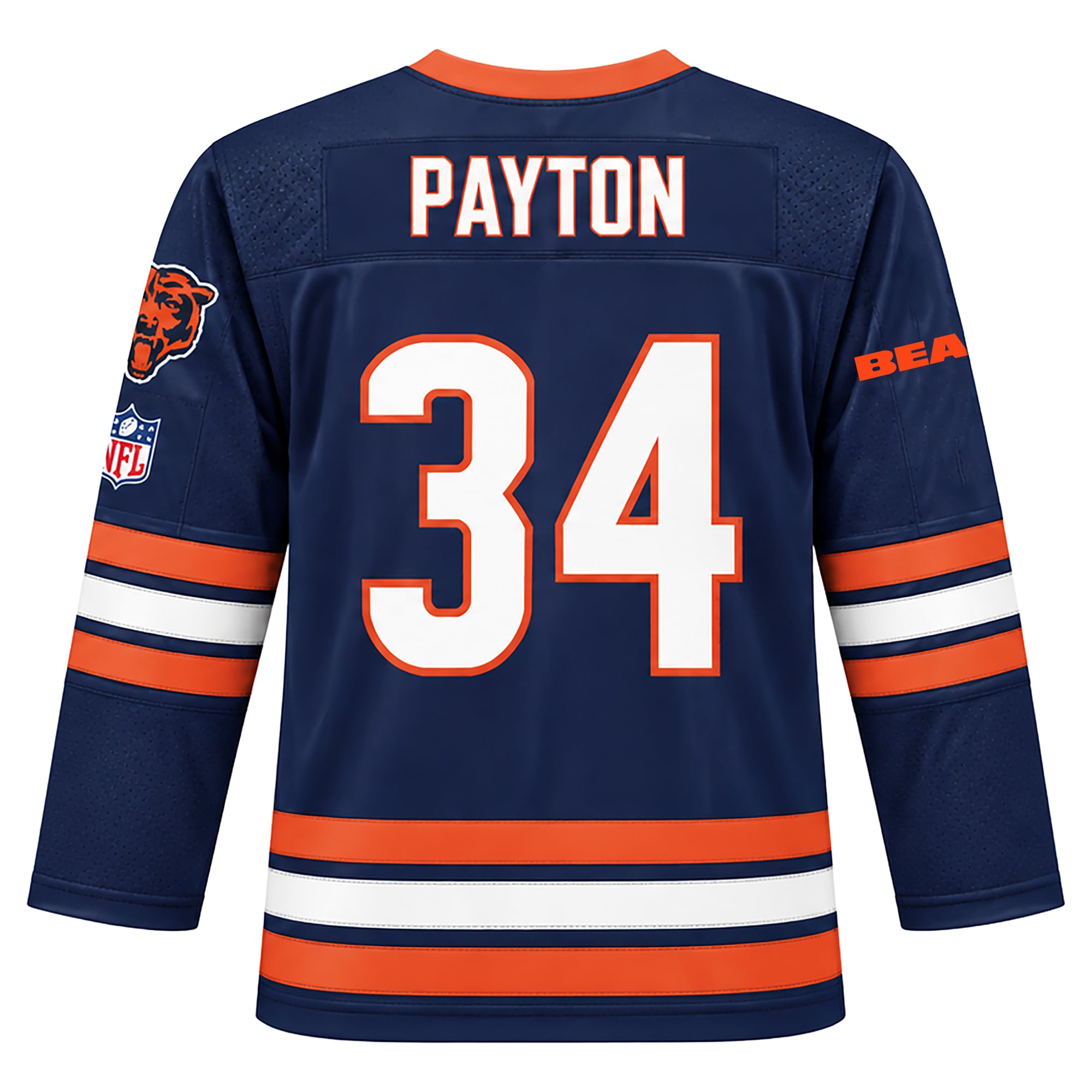Maillot de hockey Mitchell & Ness Walter Payton bleu marine des Bears Chicago pour homme