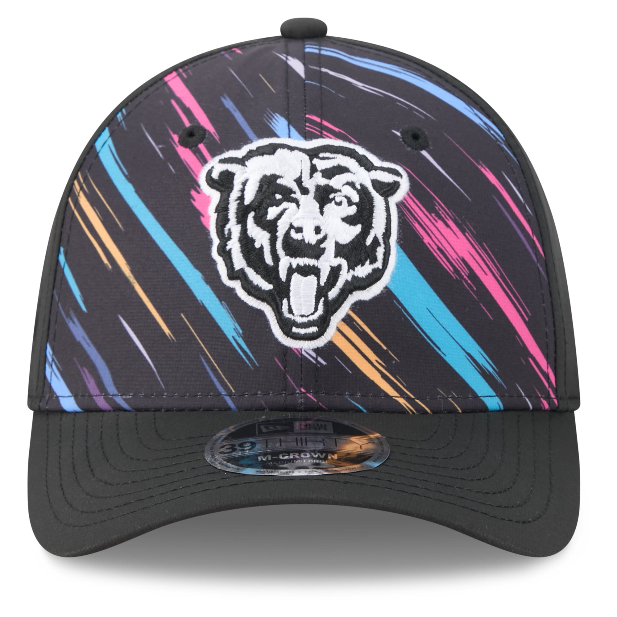 Men's New Era Black Chicago Bears 2026 NFL Crucial Catch 39THIRTY M-Crown Stretch Hat